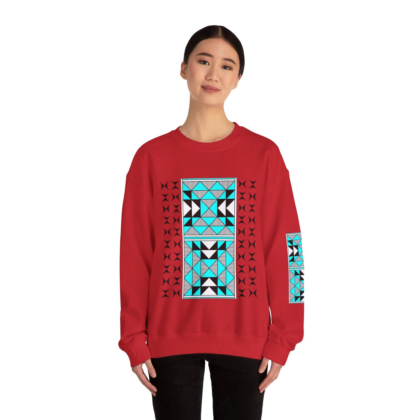 Sacred Mountains in Turquoise Unisex Sweatshirt