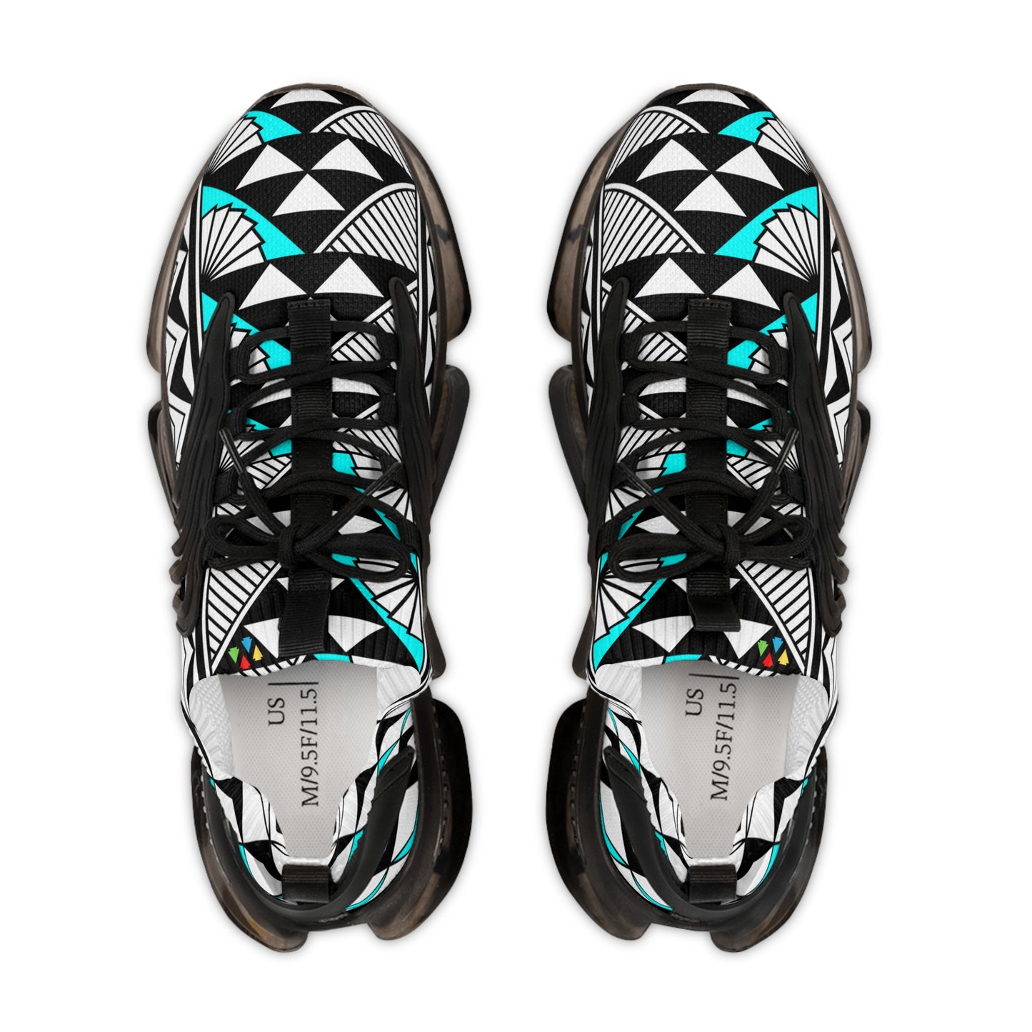 Sun and Rain in Turquoise Men's Mesh Sneakers