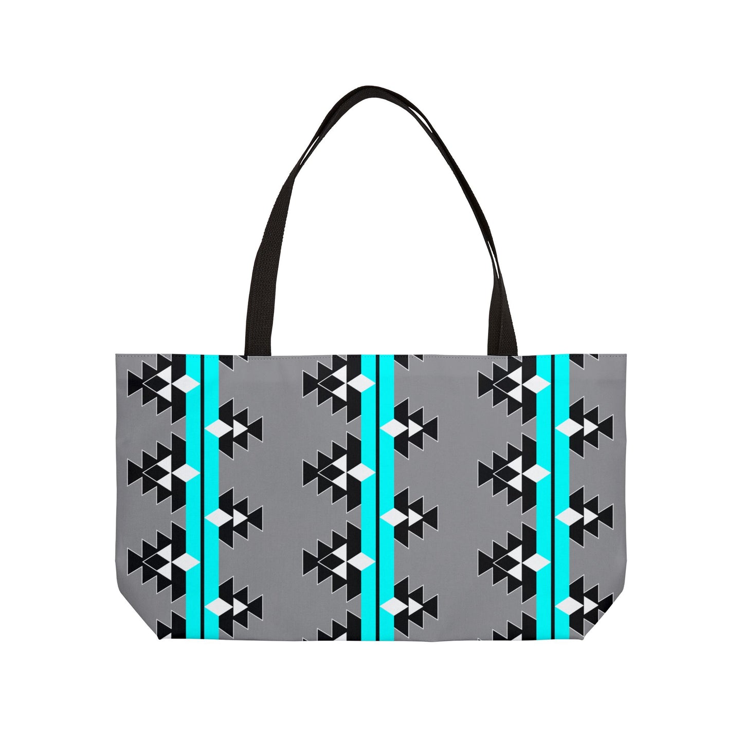 Native Woven Stories in Turquoise Weekender Tote Bag