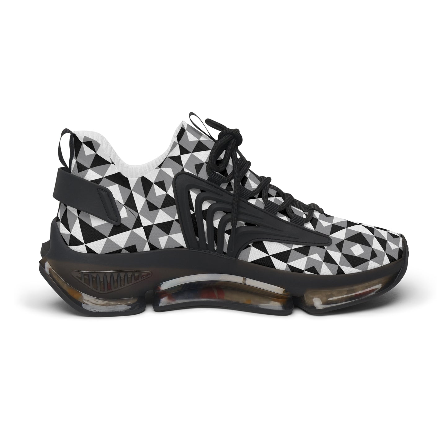 Sacred Mountains in Gray Women's Mesh Sneakers