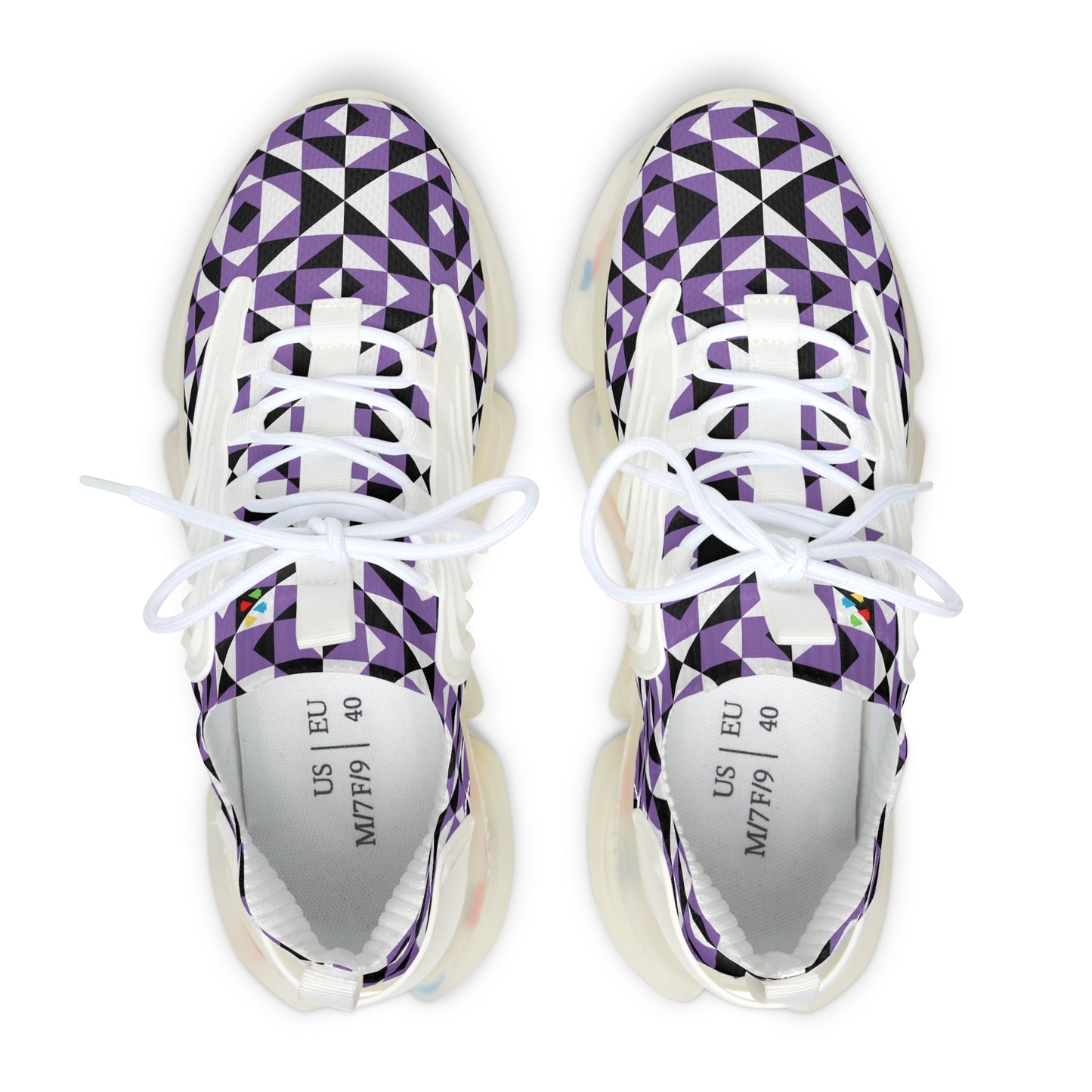 Sacred Mountains in Purple Women's Mesh Sneakers
