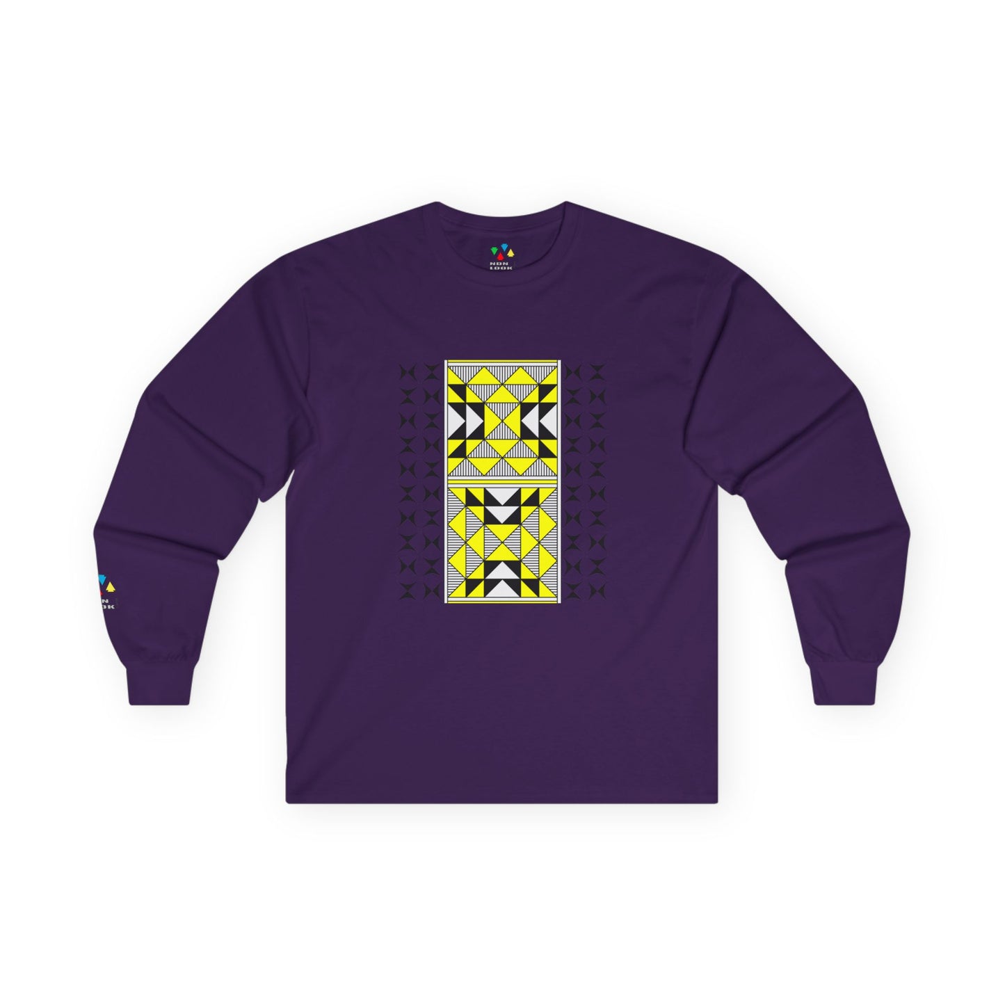Sacred Mountains in Yellow Unisex Long Sleeve Tee