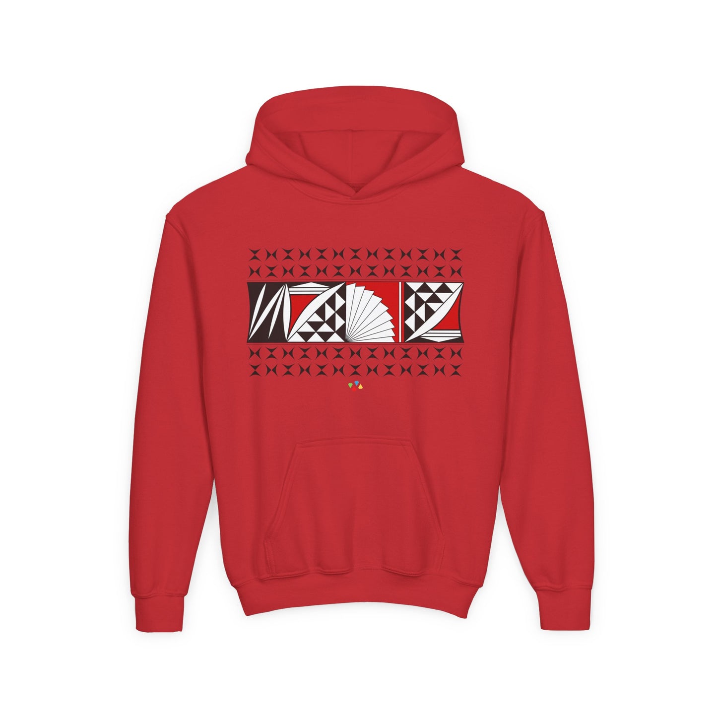 Red Southwest Sunrise Youth Heavy Blend Hooded Sweatshirt