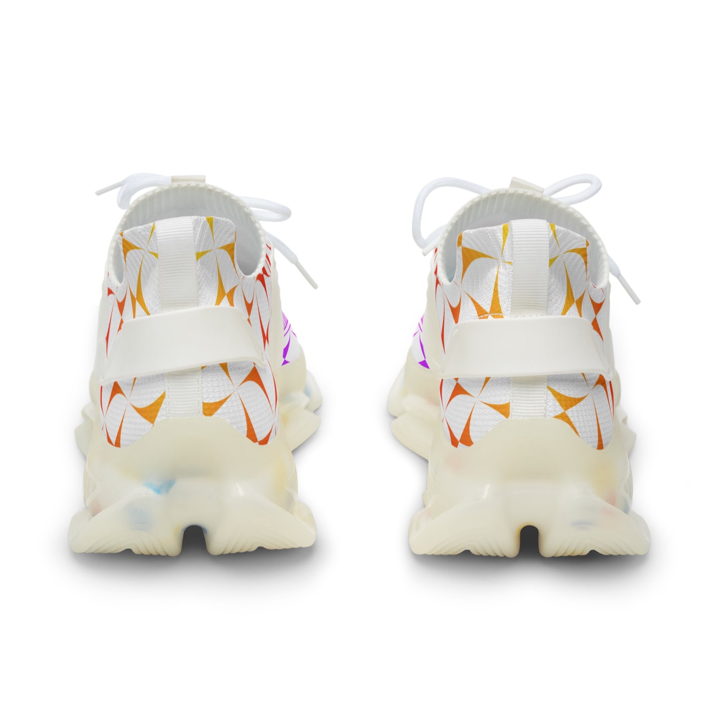 Rainbow Sunrise Men's Mesh Sneakers
