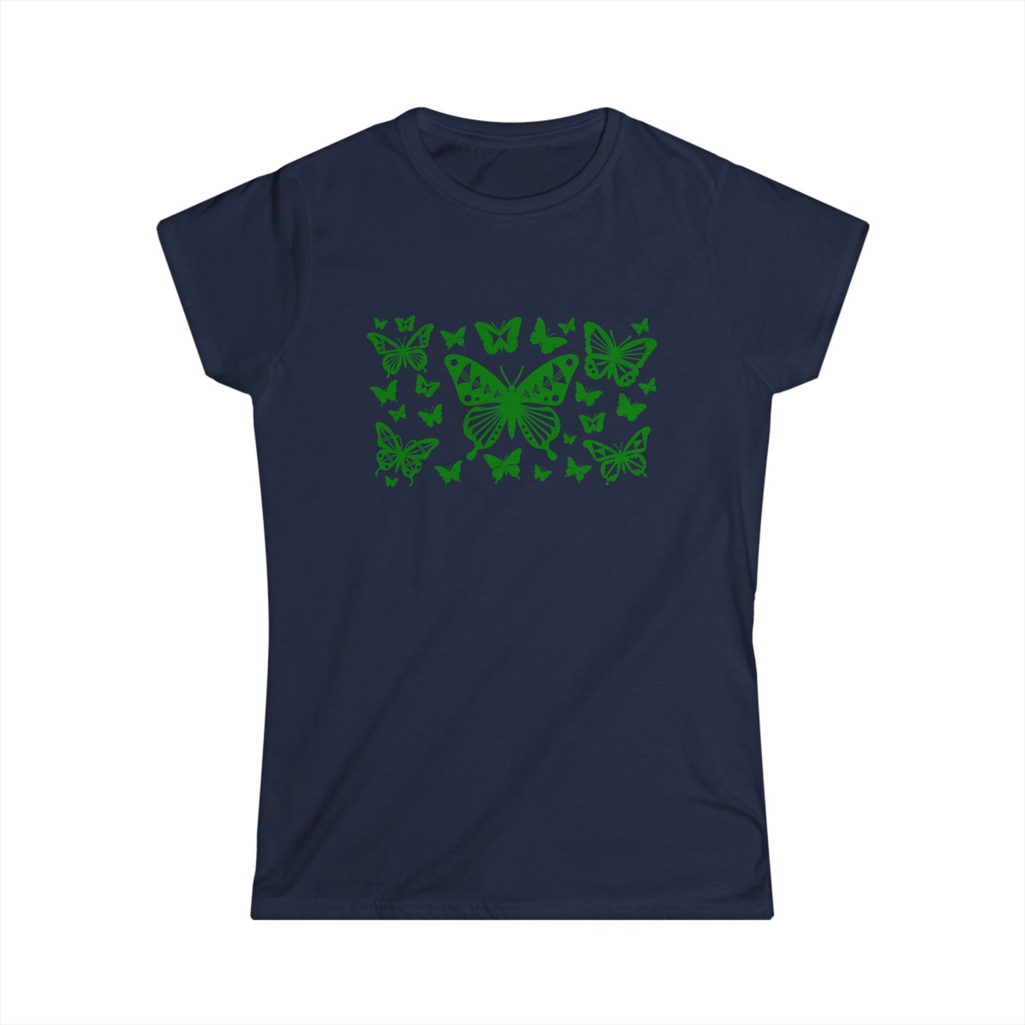 Green Butterfly Blast Women's Softstyle Tee
