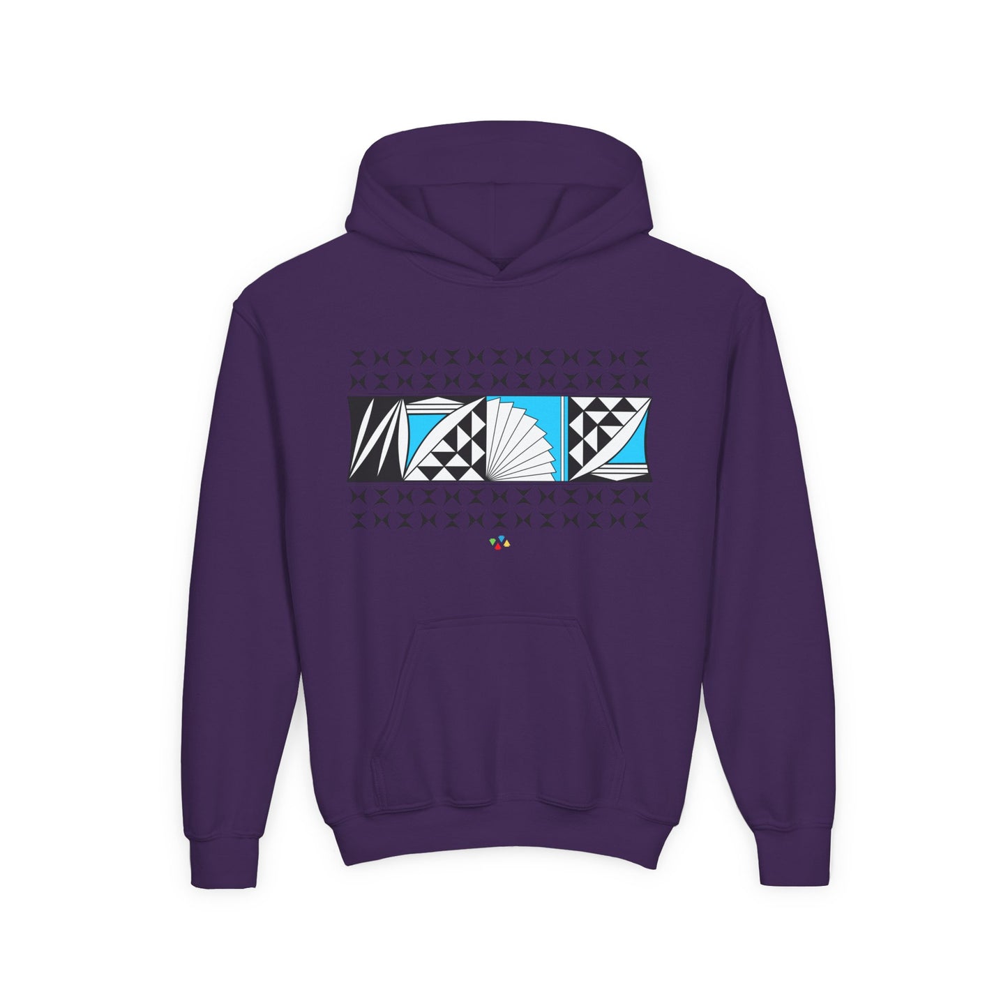 Turquoise Southwest Sunrise Youth Heavy Blend Hooded Sweatshirt