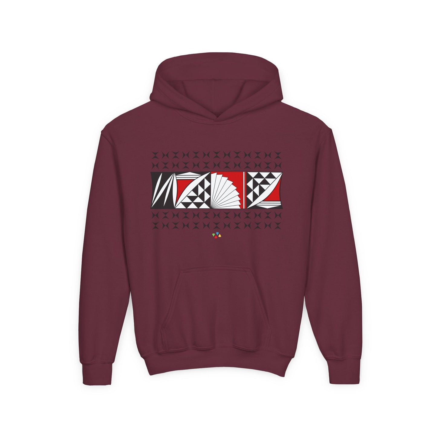 Red Southwest Sunrise Youth Heavy Blend Hooded Sweatshirt