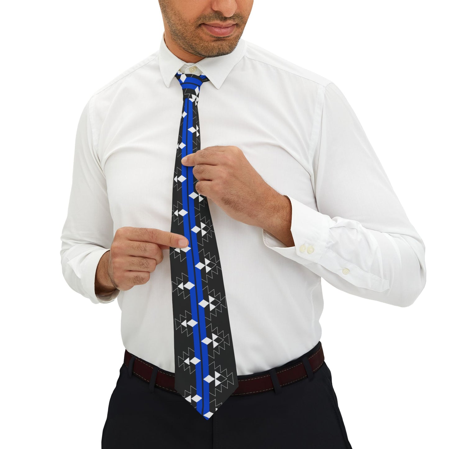 Blue Native Woven Stories Necktie