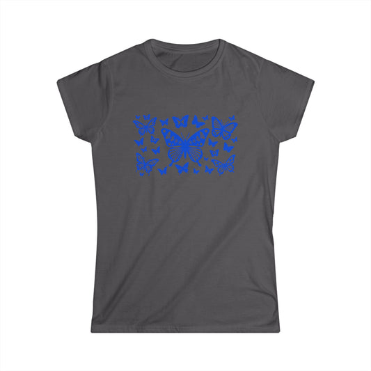 Blue Butterfly Blast Women's Softstyle Tee
