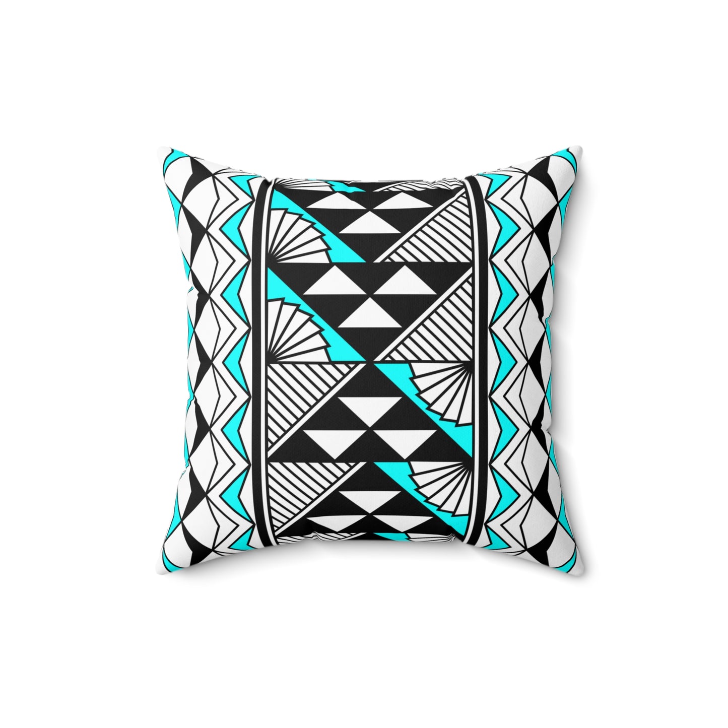 Sun and Rain in Turquoise Spun Polyester Square Pillow