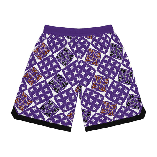 Sacred Universe in Purple Basketball Rib Shorts