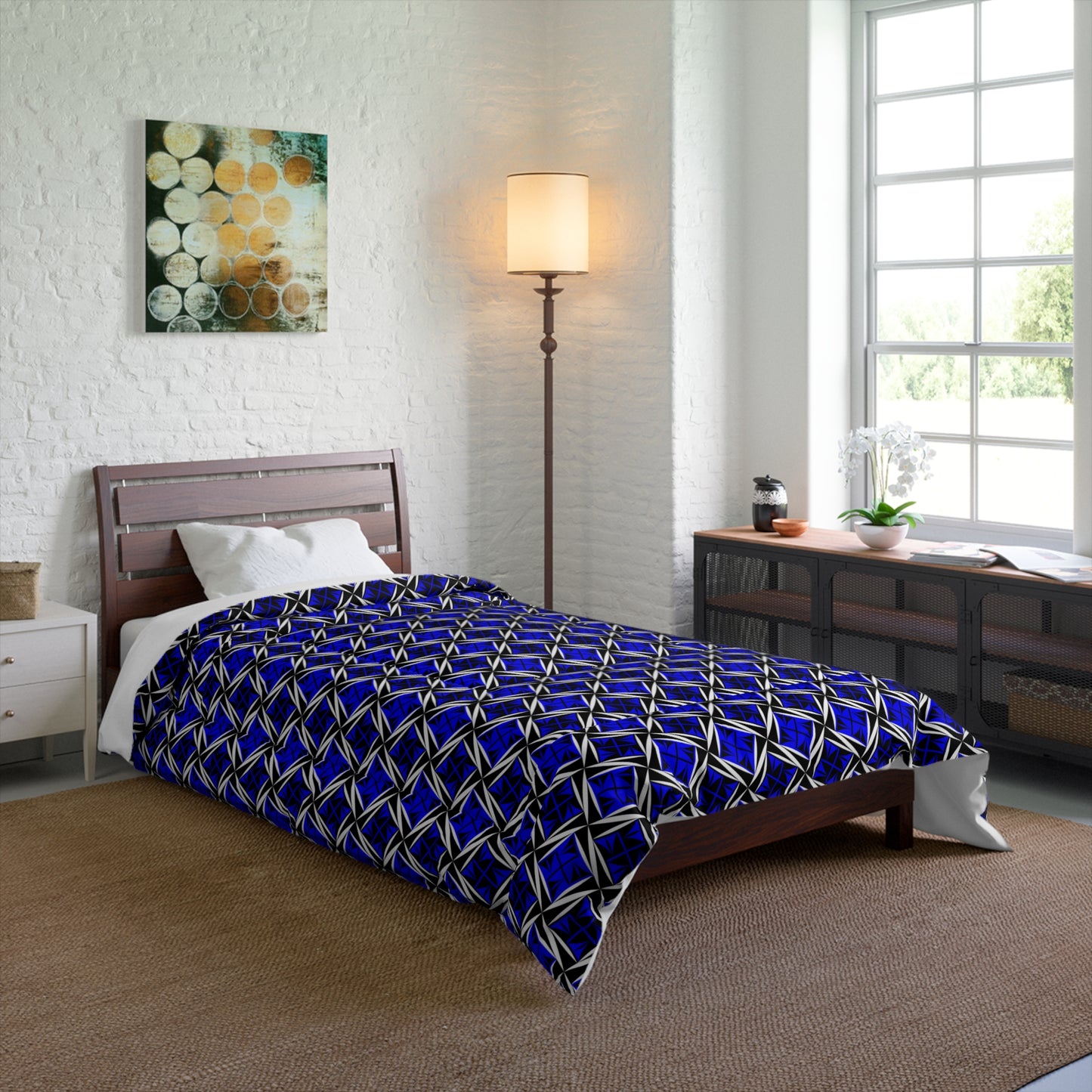 Sacred Winds in Blue Comforter