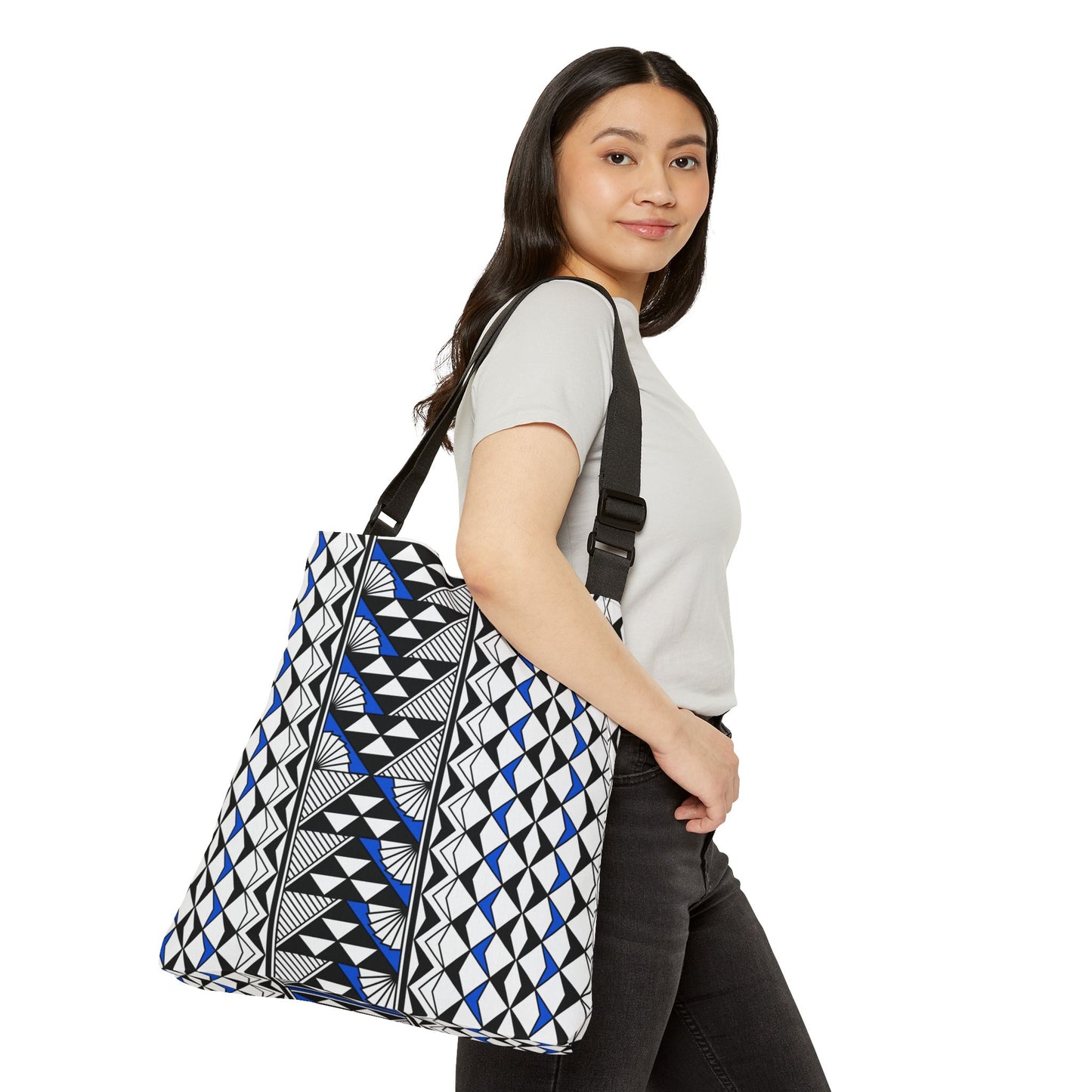 Blue Native Sun and Rain Adjustable Tote Bag