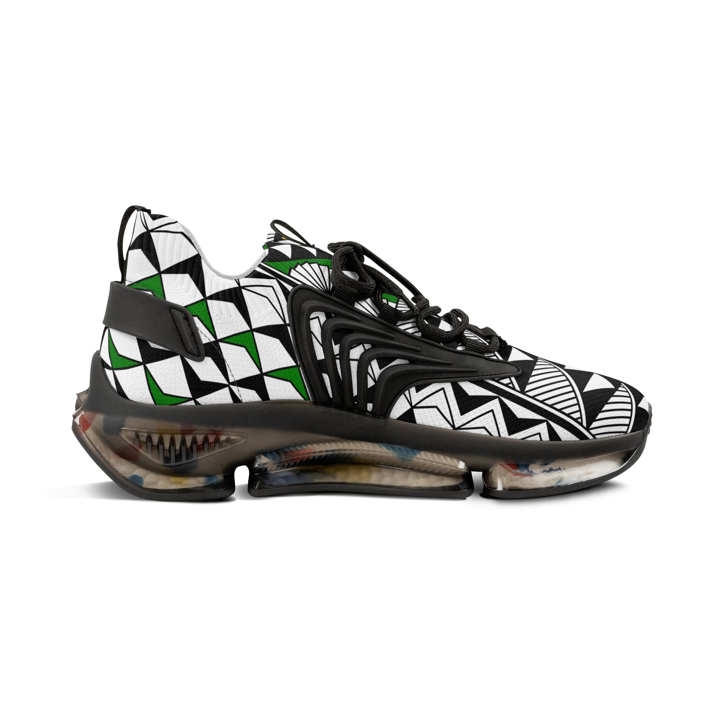 Sun and Rain in Green Men's Mesh Sneakers