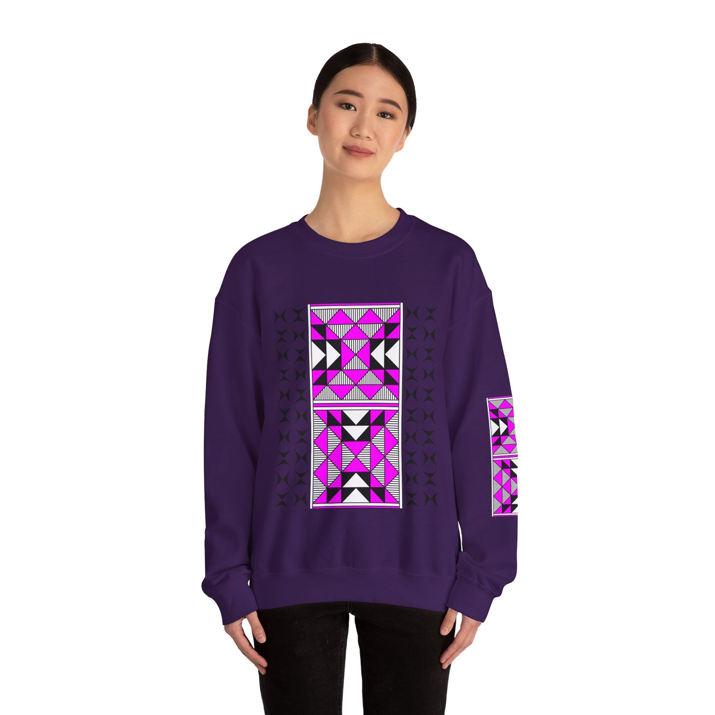 Sacred Mountains in Pink Unisex Sweatshirt