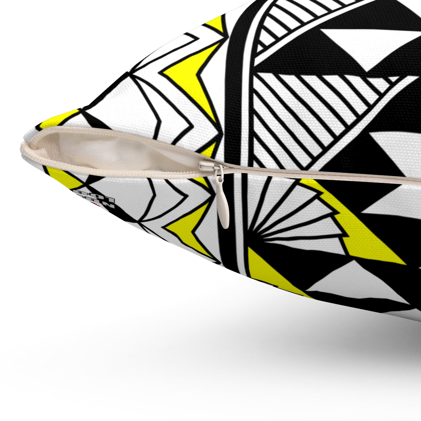 Sun and Rain in Yellow Square Pillow