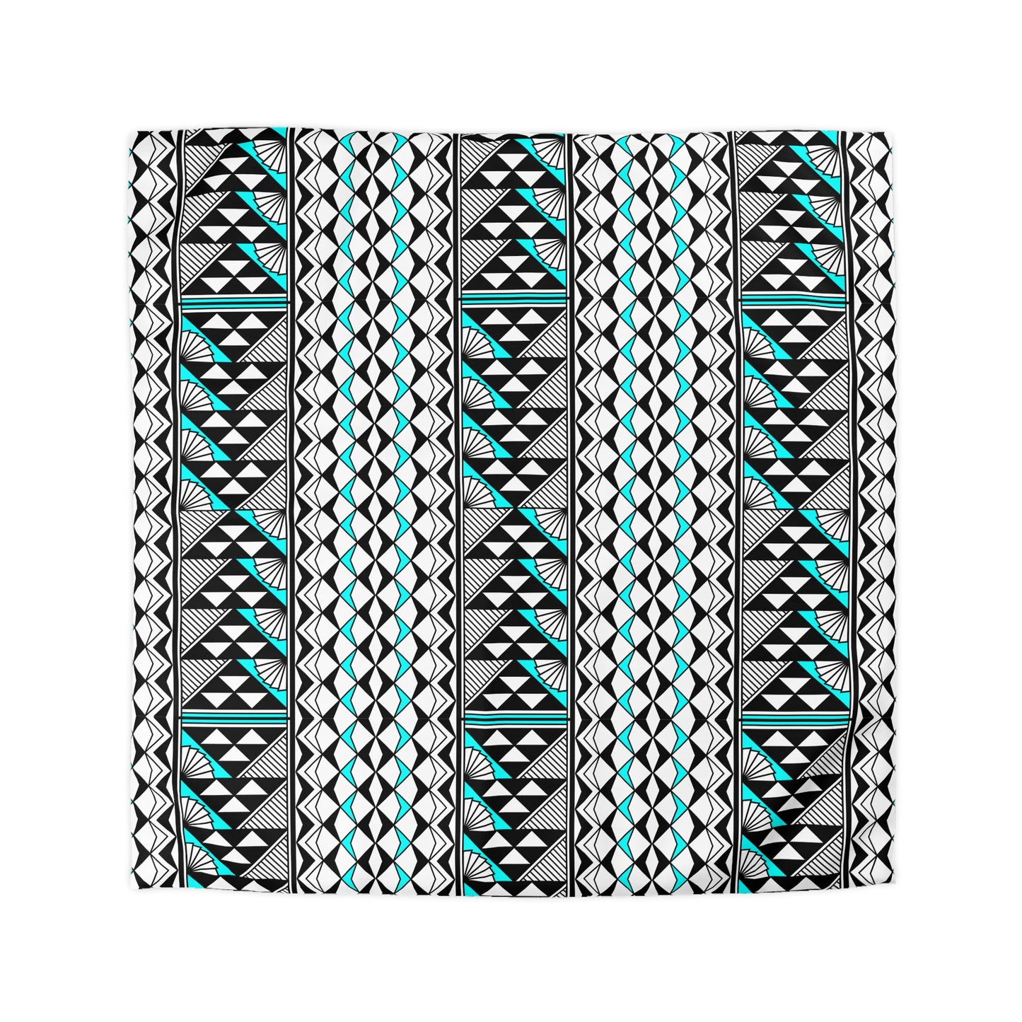 Sun and Rain in Turquoise Microfiber Duvet Cover