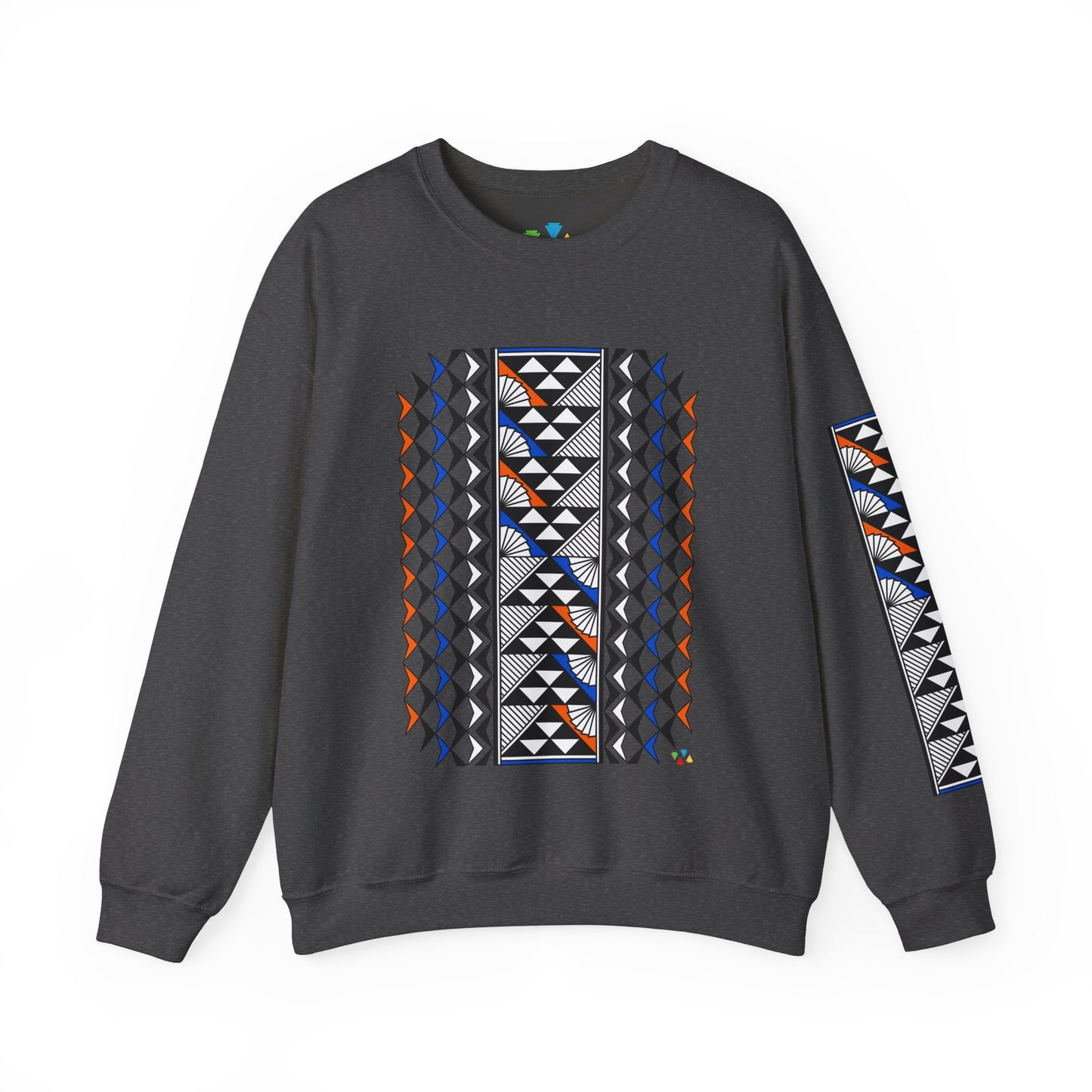 Sun and Rain in Blue/Orange Unisex Sweatshirt