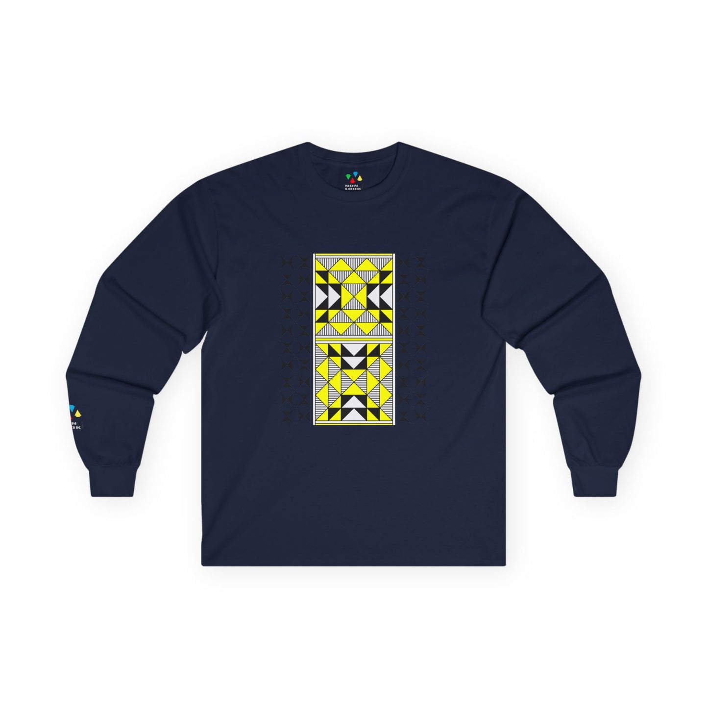 Sacred Mountains in Yellow Unisex Long Sleeve Tee