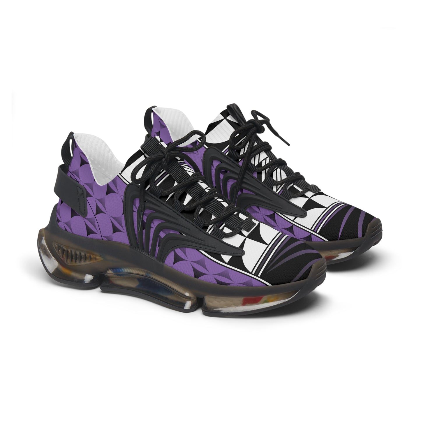 Feather Blessing on Purple Women's Mesh Sneakers