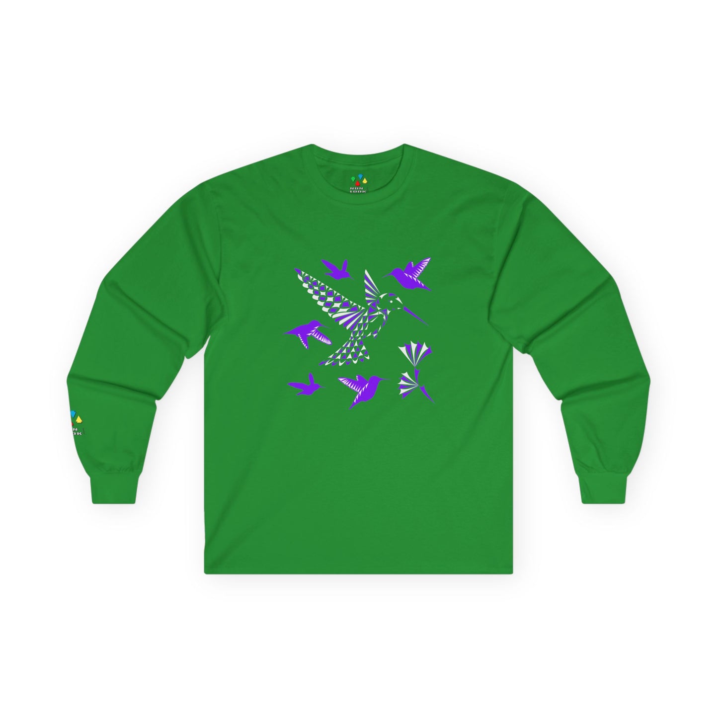 Hummingbird Blessing in Purple Unisex Long Sleeve Tee