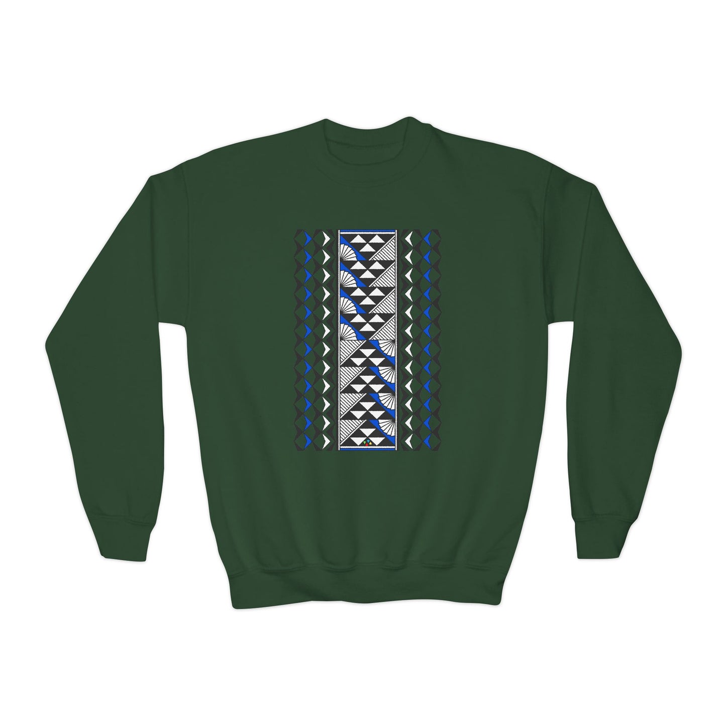 Rain and Sun in Blue Youth Crewneck Sweatshirt