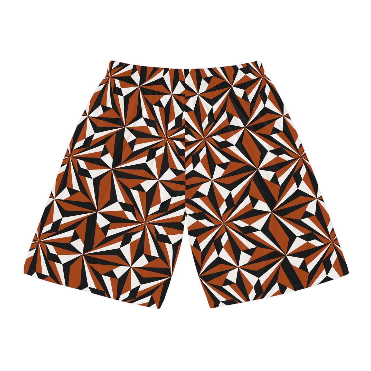 Desert Flower in Rust Basketball Shorts