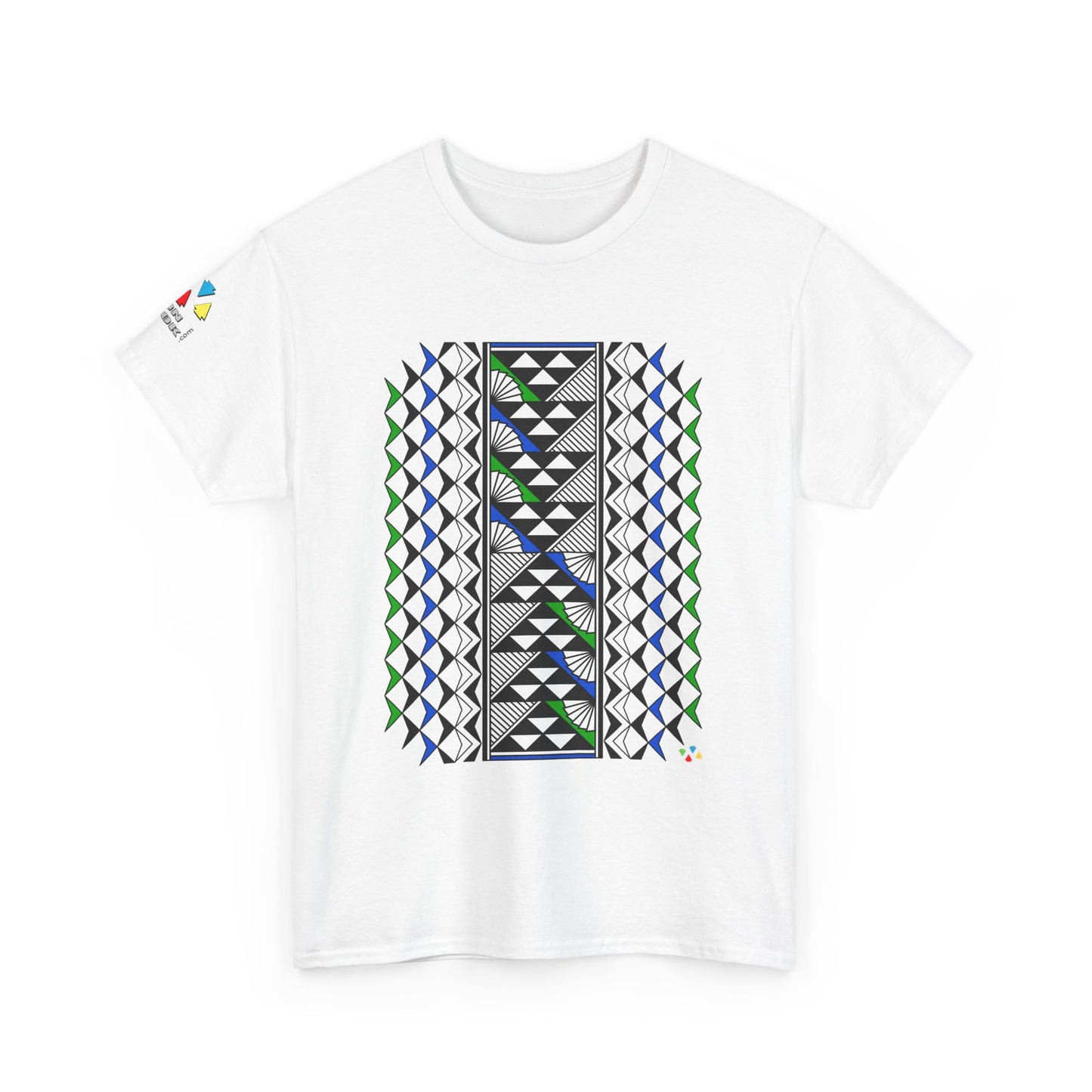 Sun and Rain in Blue/Green Gildan Unisex Tee