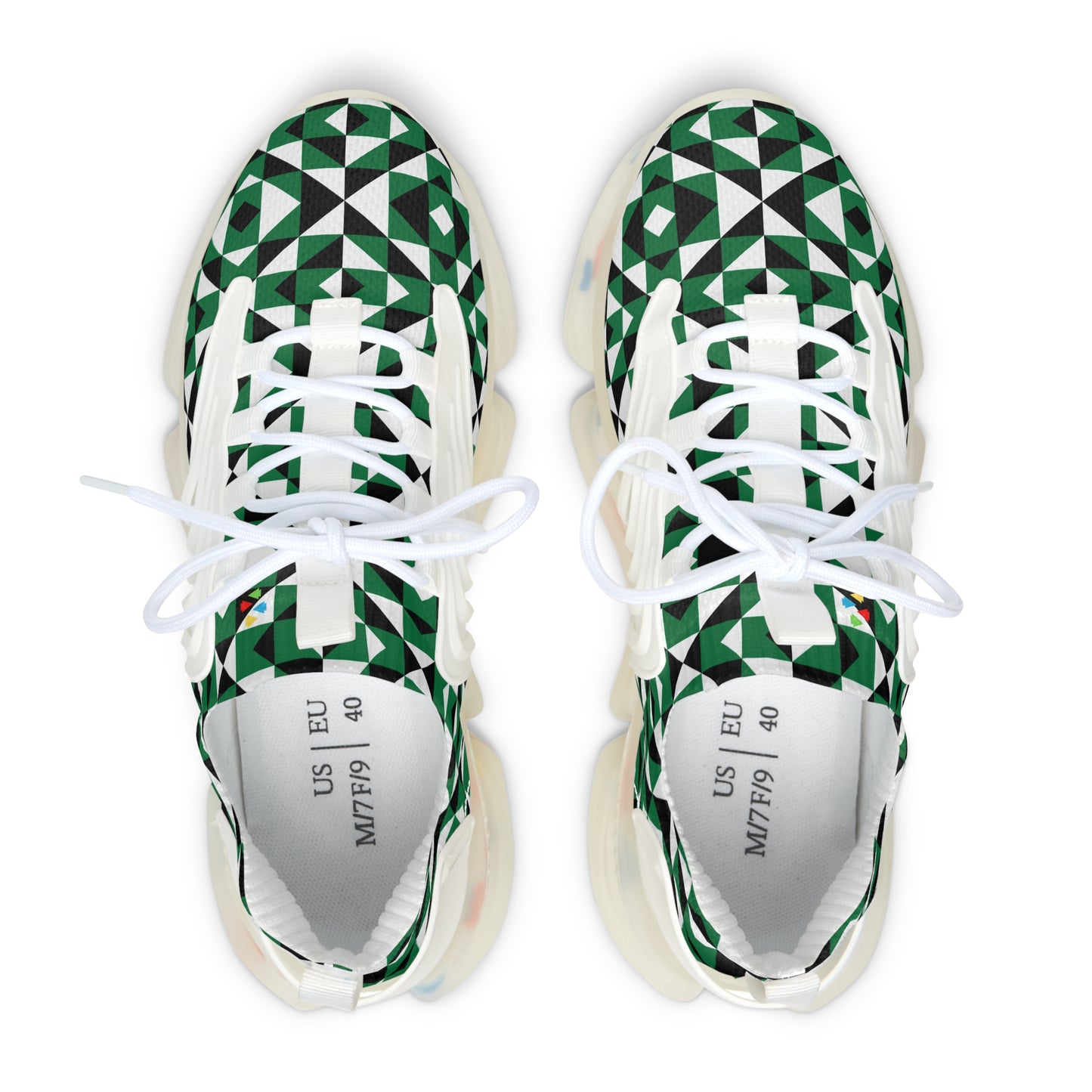 Sacred Mountains in Green Women's Mesh Sneakers