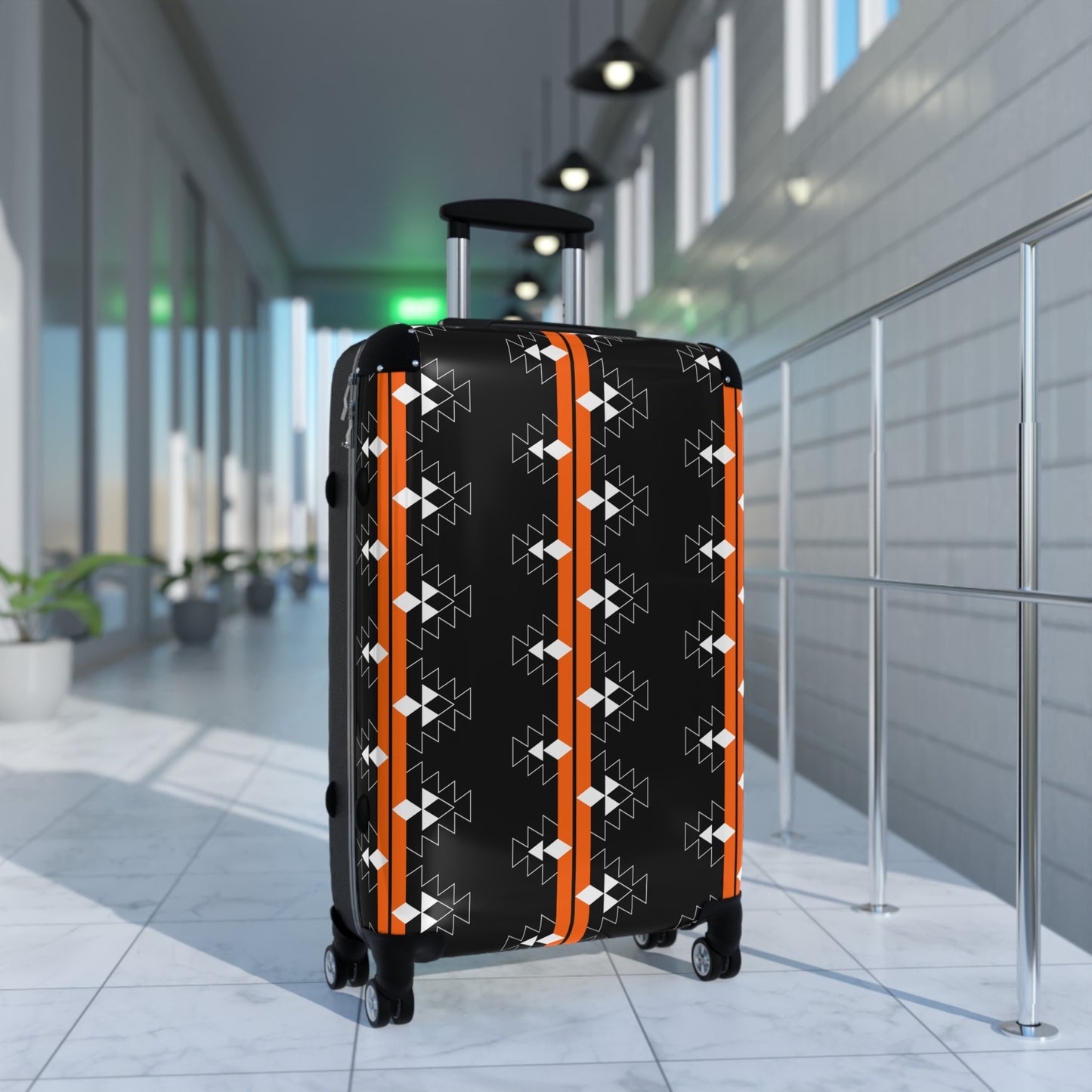 Orange Native Woven Stories Suitcases