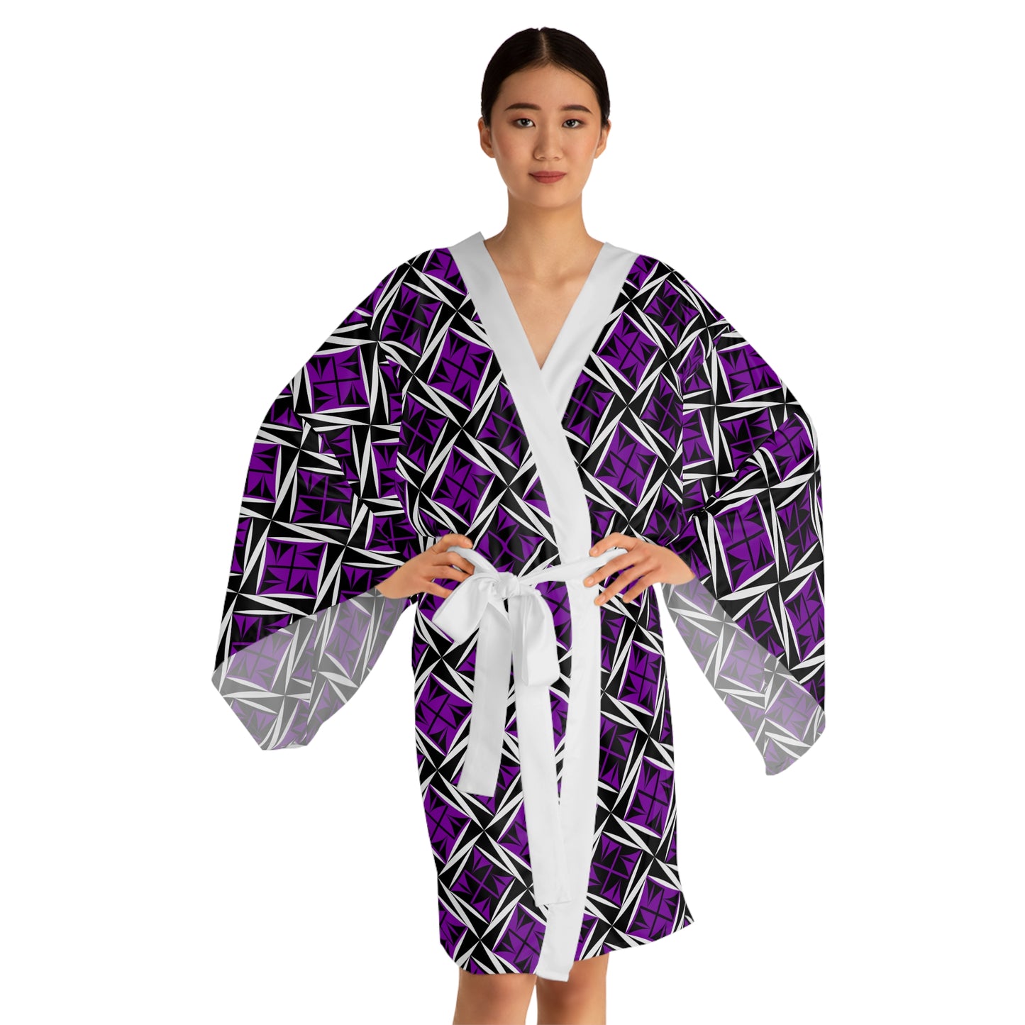 Sacred Winds in Purple Kimono Robe – Where Comfort Meets Native Grace
