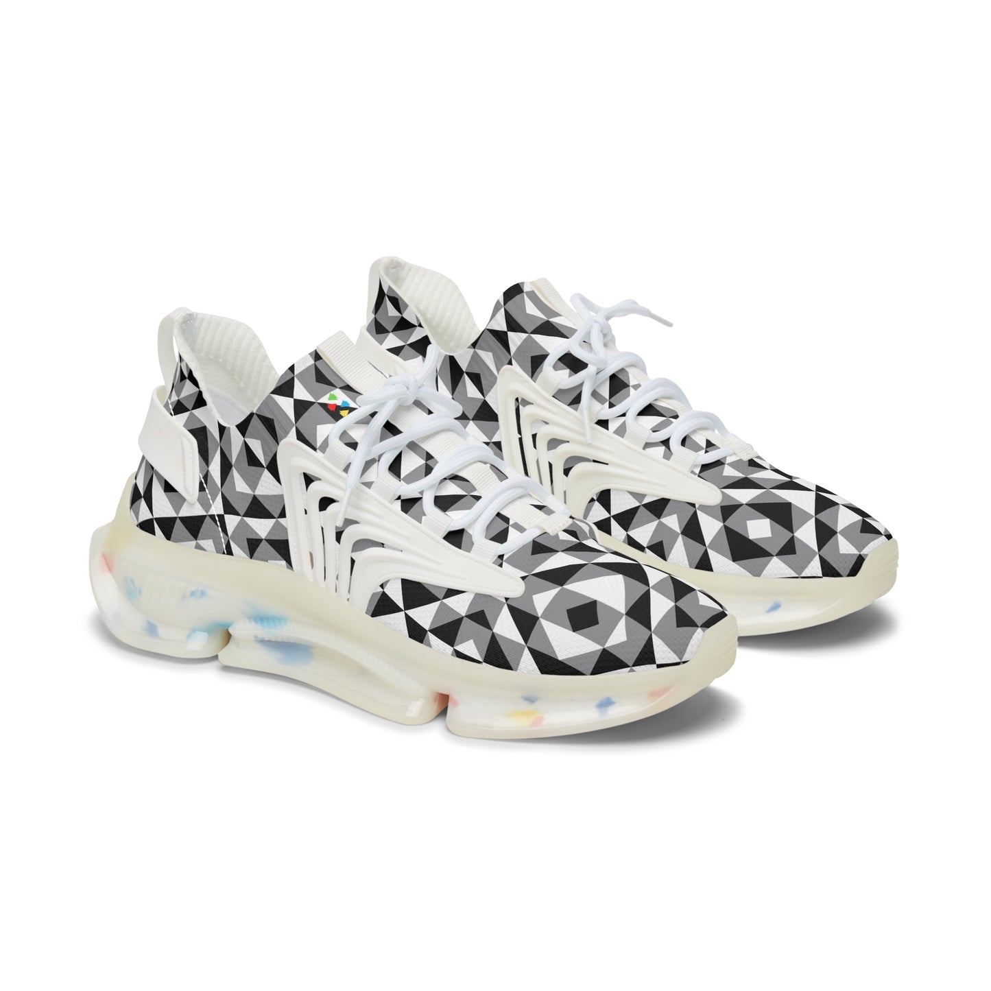 Sacred Mountains in Gray Women's Mesh Sneakers