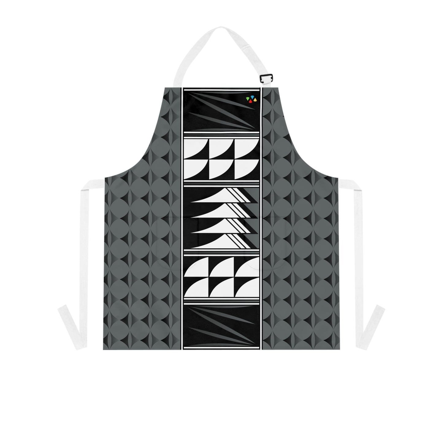 Feather Blessing on Dark Gray Two Pocket Apron