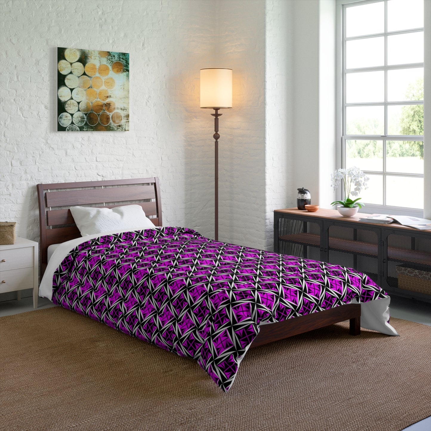 Sacred Winds in Pink Comforter
