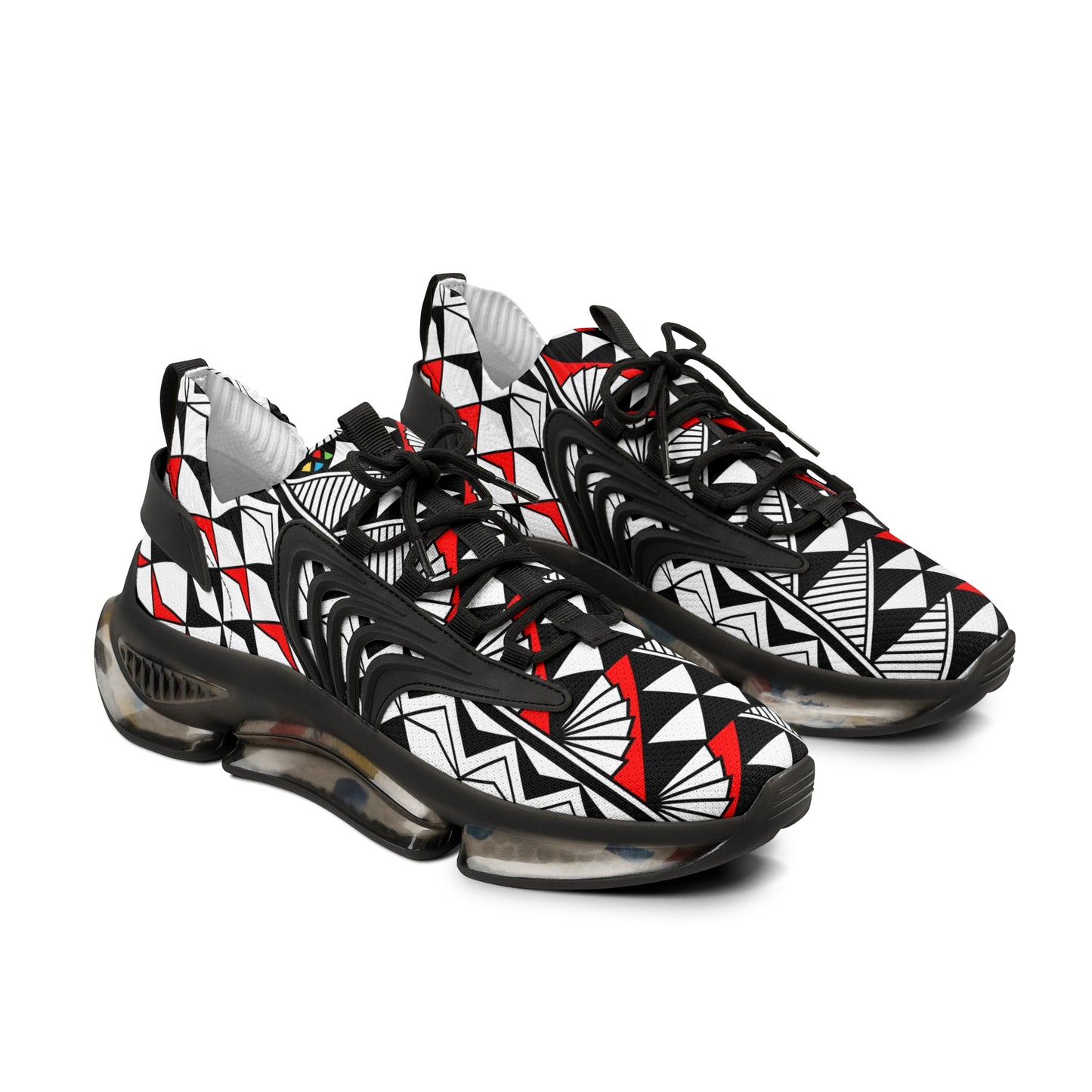 Sun and Rain in Red Men's Mesh Sneakers