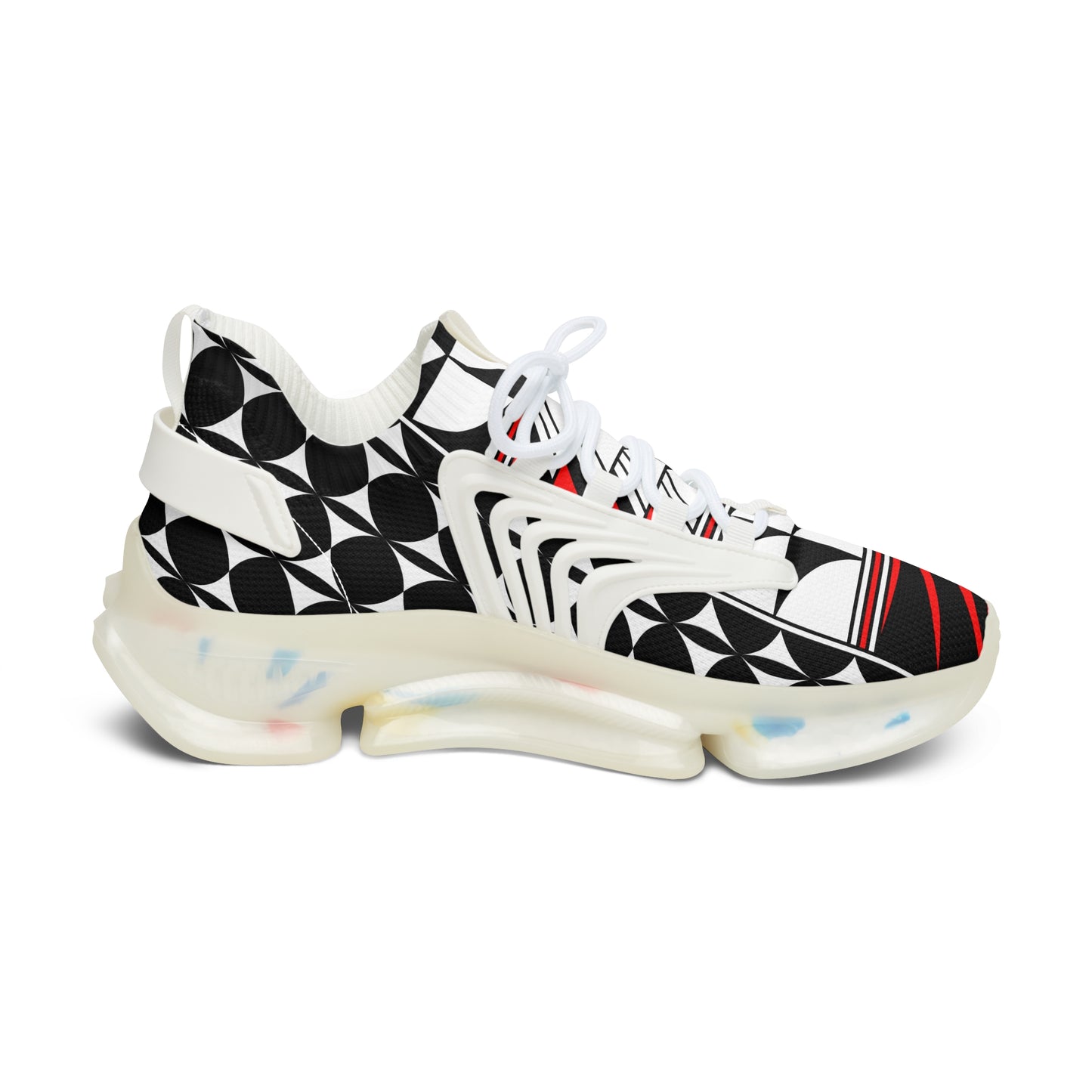 Feather Blessing in Red Women's Mesh Sneakers