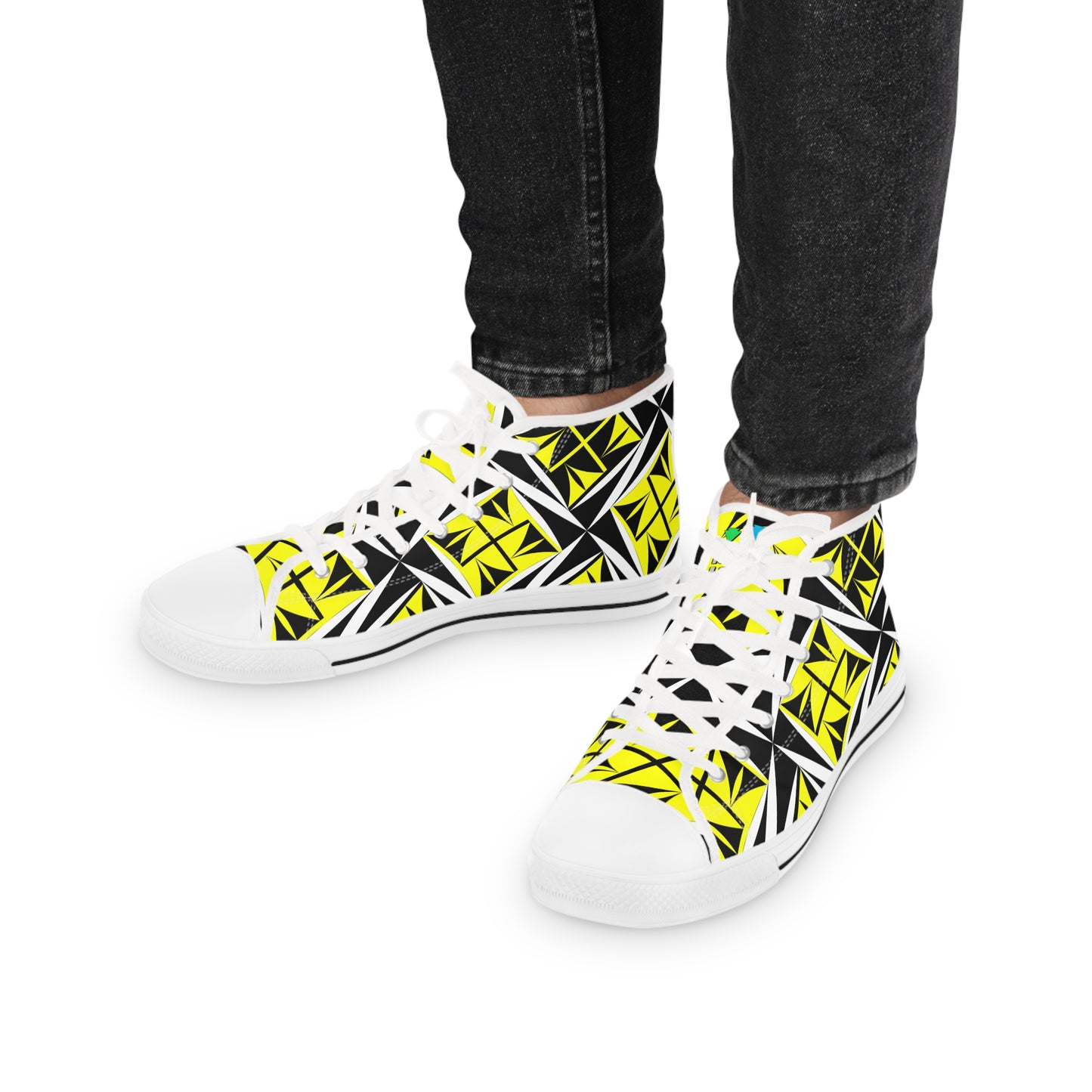 Sacred Winds in Yellow High Top Sneakers
