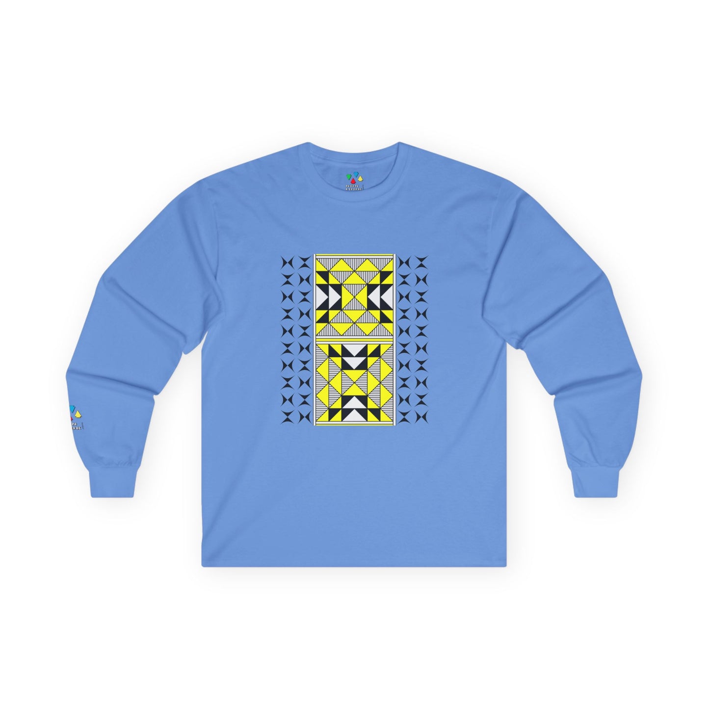 Sacred Mountains in Yellow Unisex Long Sleeve Tee