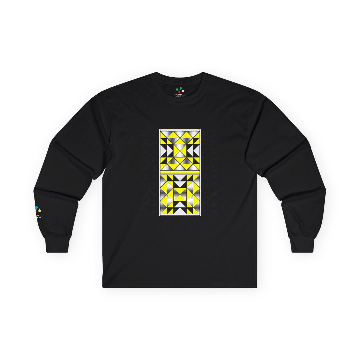 Sacred Mountains in Yellow Unisex Long Sleeve Tee