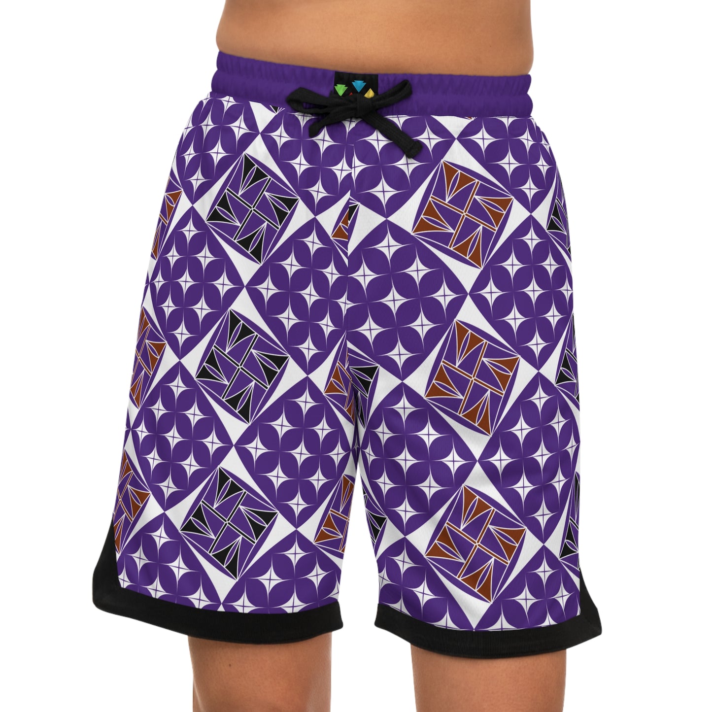 Sacred Universe in Purple Basketball Rib Shorts