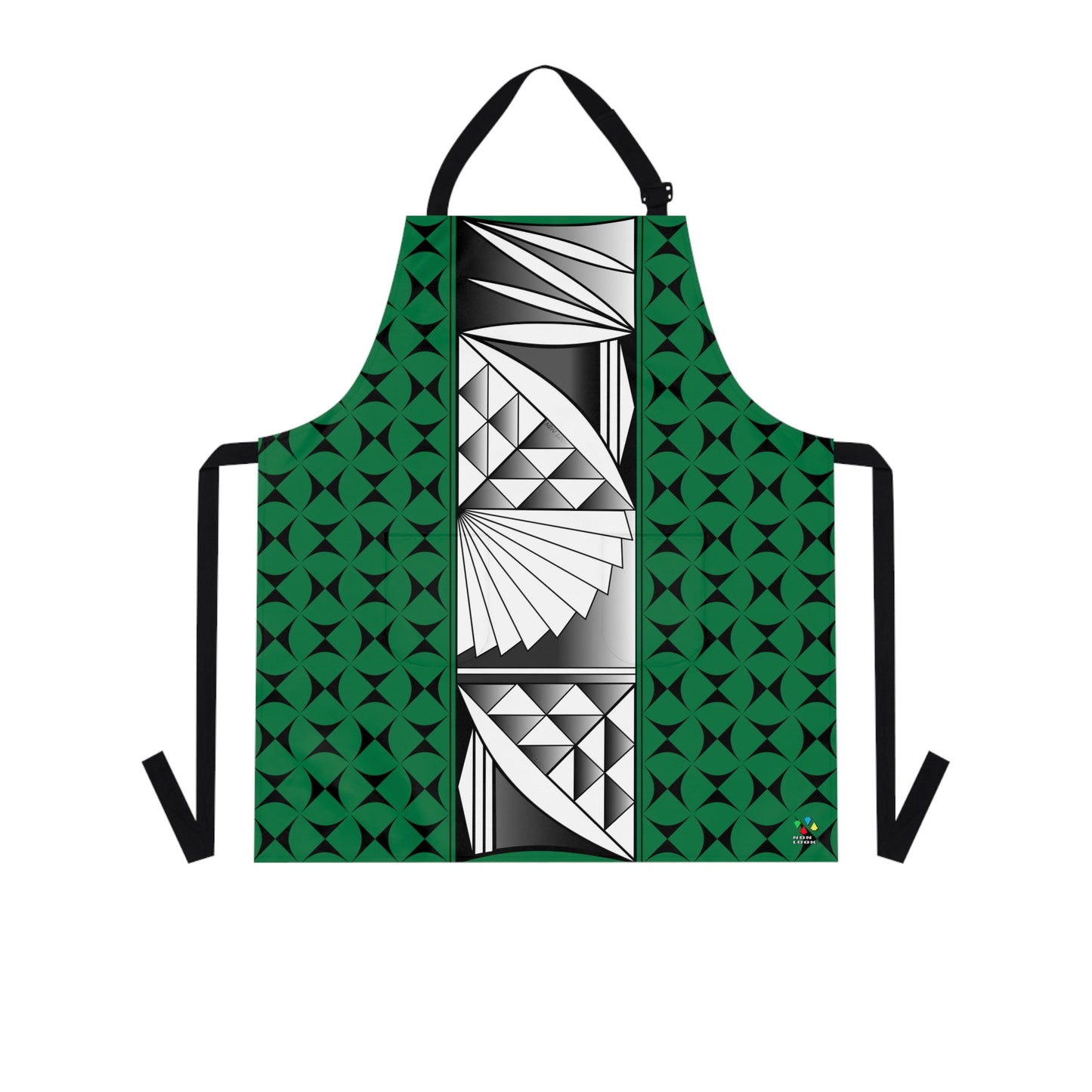 Chrome Sunrise in Dark Green Two Pocket Apron