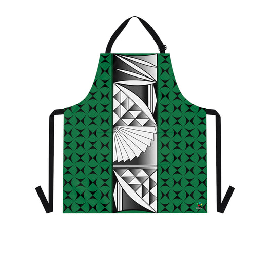 Chrome Sunrise in Dark Green Two Pocket Apron