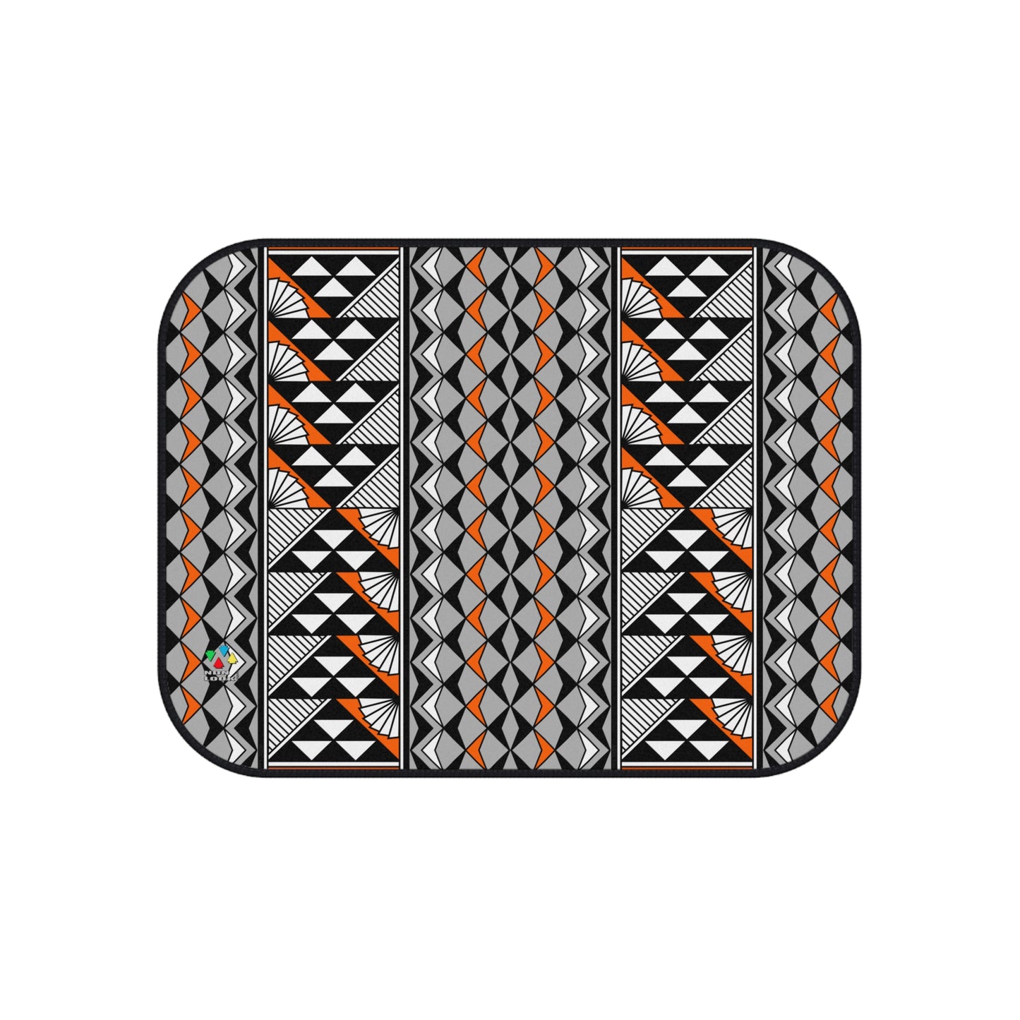 Sun and Rain in Orange Car Mats (Set of 4)