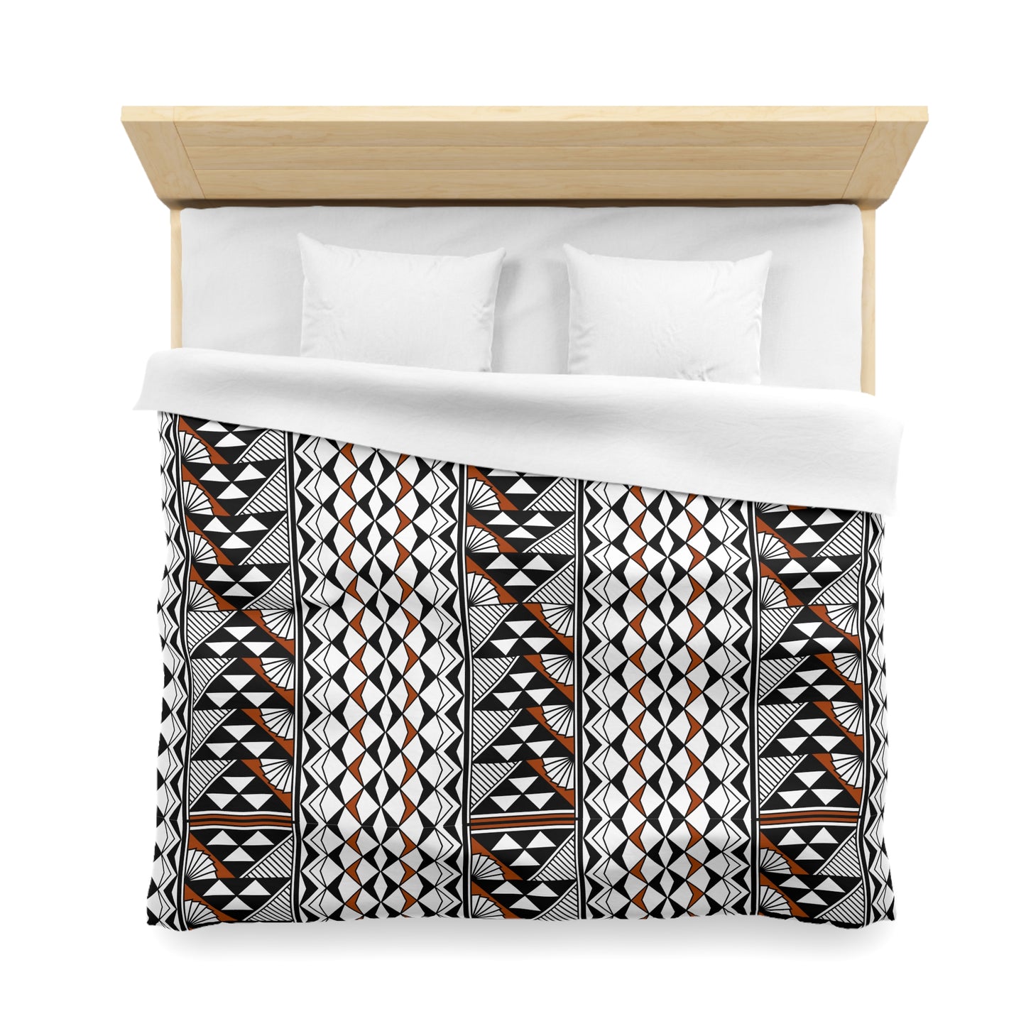Sun and Rain in Rust Microfiber Duvet Cover