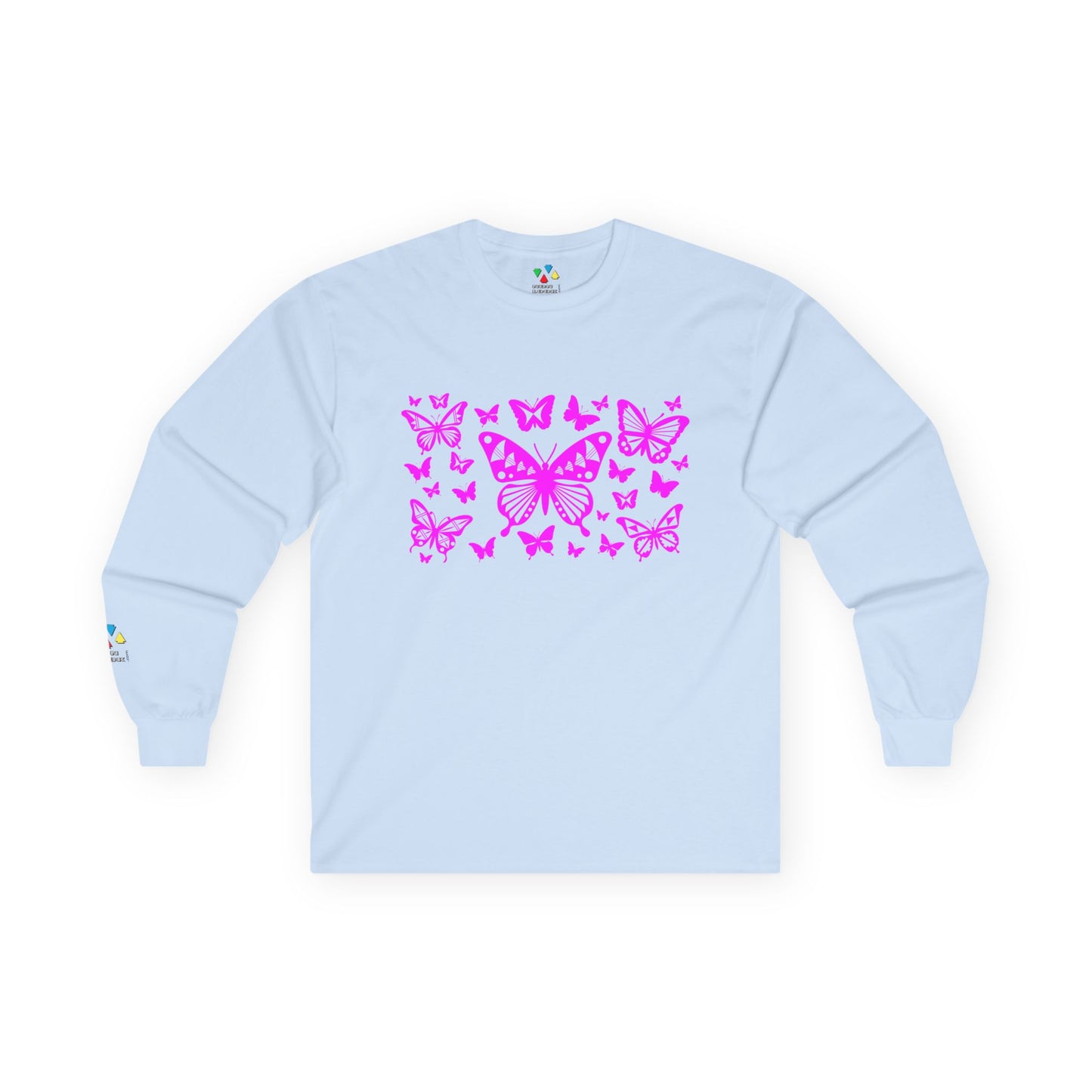 Butterfly Dance in Pink Unisex Long Sleeve Tee