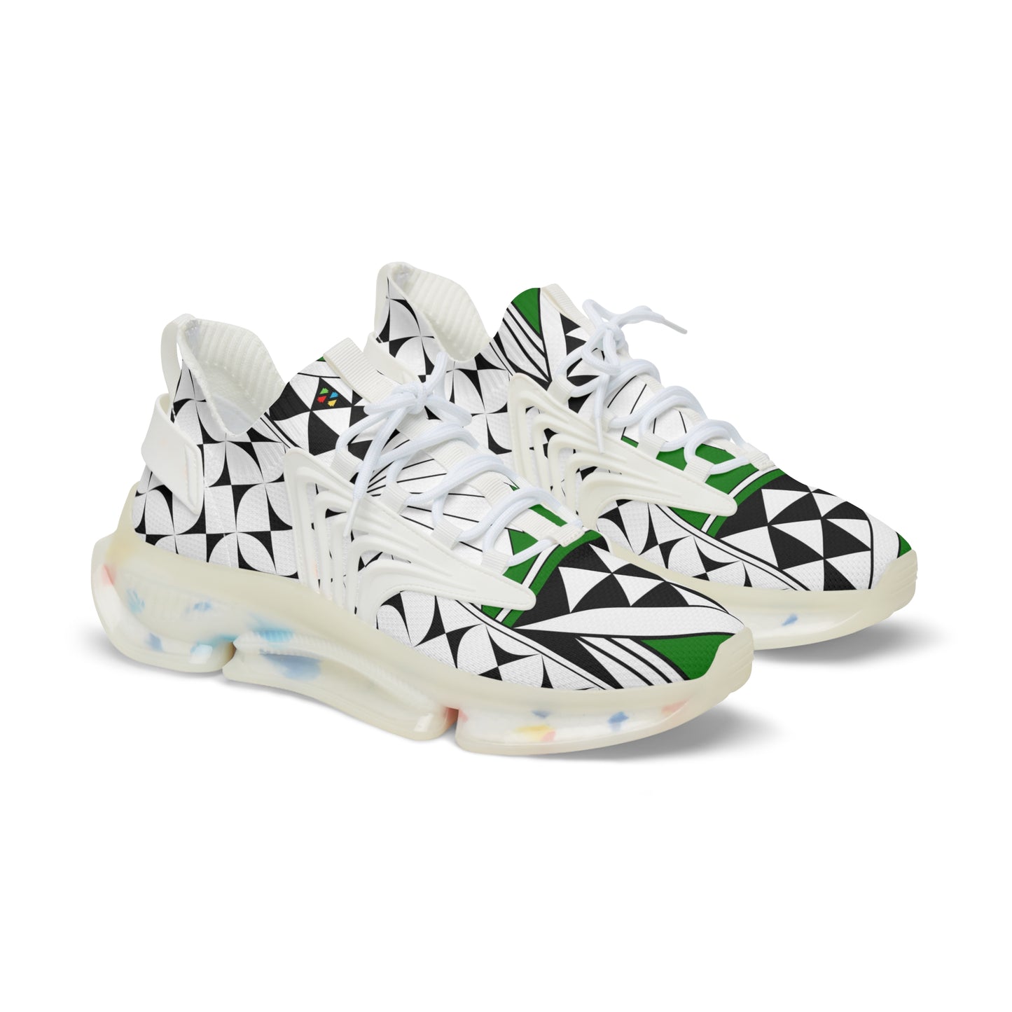 Southwest Sunrise in Green Men's Mesh Sneakers