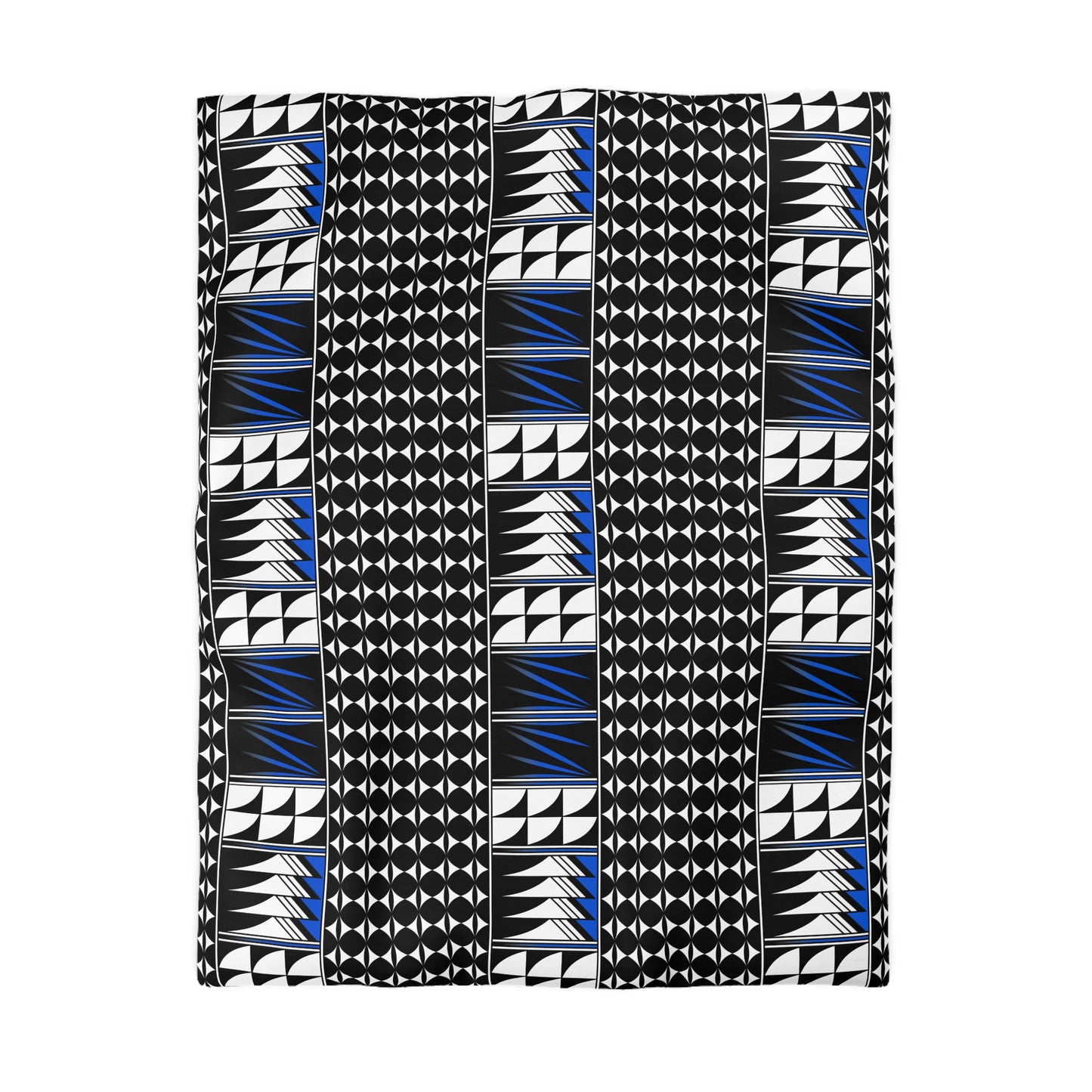 Blessed Feathers in Blue Microfiber Duvet Cover