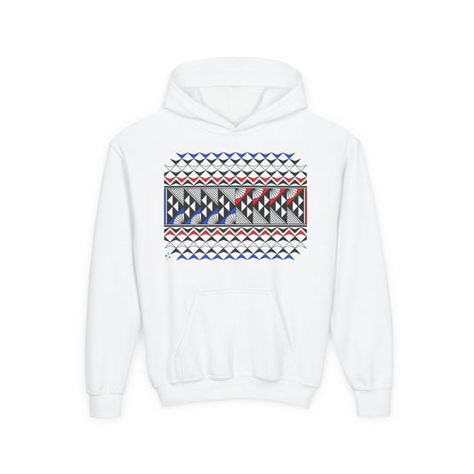 Red/White/Blue Rain and Sun Youth Heavy Blend Hooded Sweatshirt
