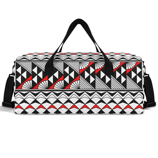 Sun and Rain in Red Duffle Bag