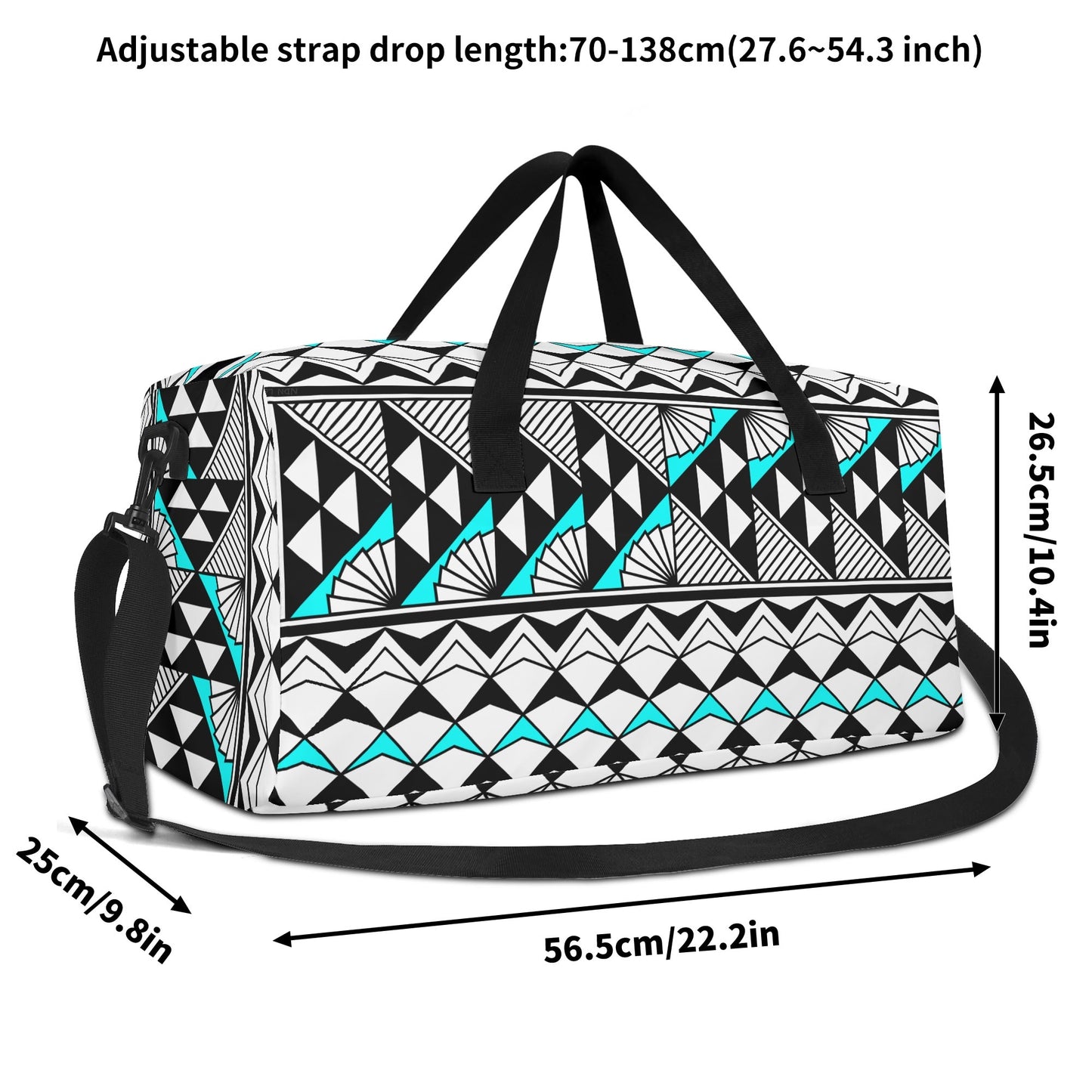 Sun and Rain in Turquoise Duffle Bag